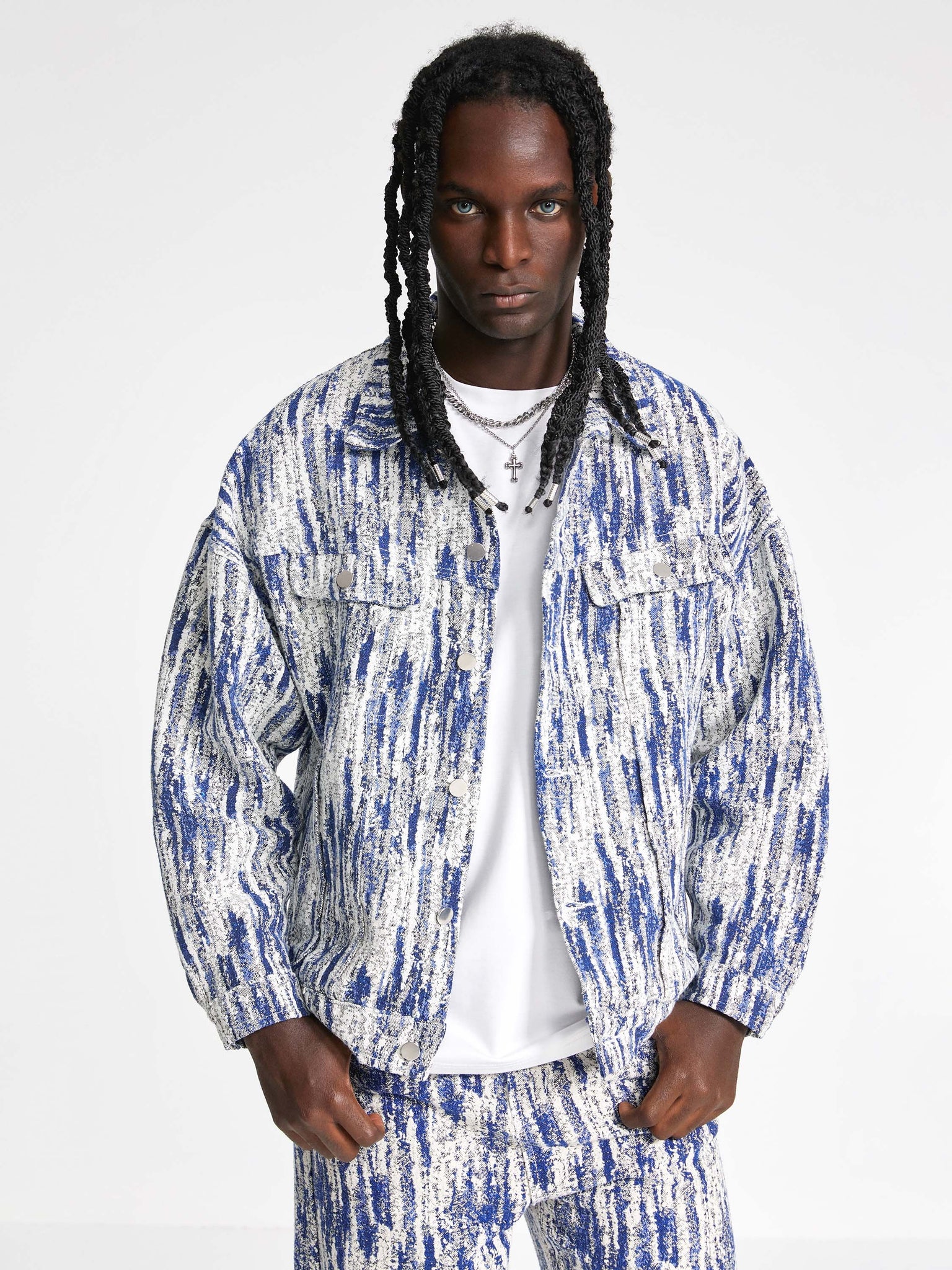 The Supermade Jacquards Straight Trucker Jacket -1013 - SuperMade®