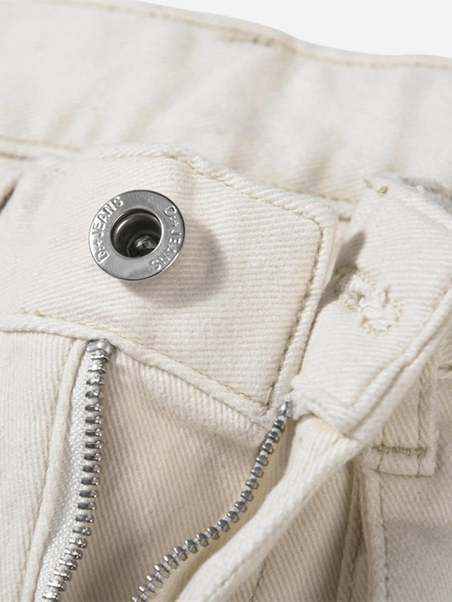 The Supermade High Street Zipper Patchwork Pocket Denim Pants Straight Leg