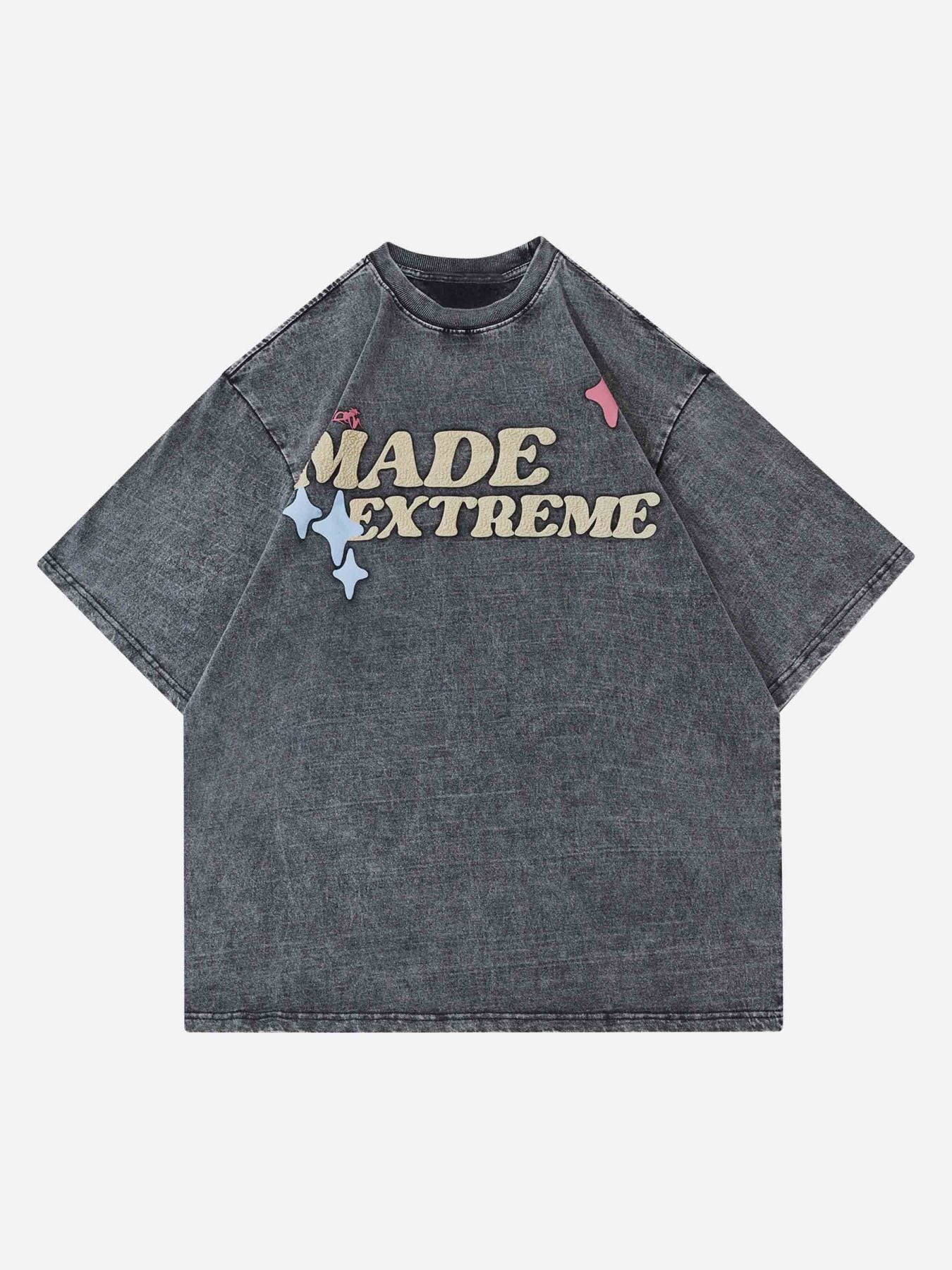 Thesupermade Fun Cartoon Foam Print T-shirt