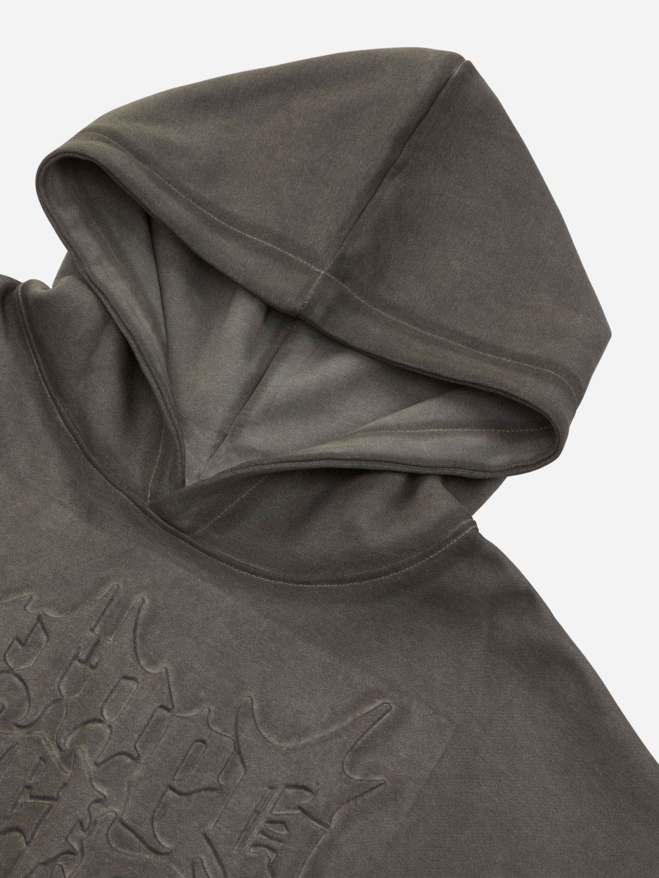 Thesupermade Stenciled Letters Washed Hoodie