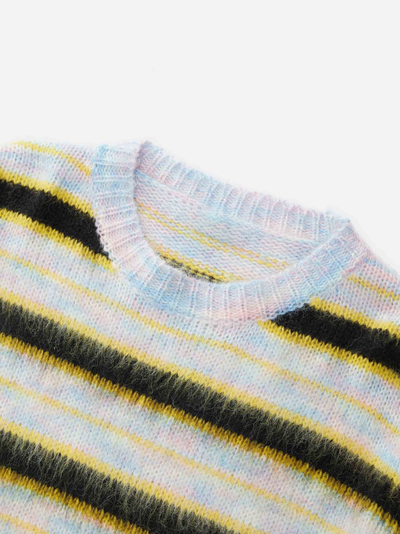 Thesupermade Color Contrast Striped Sweater