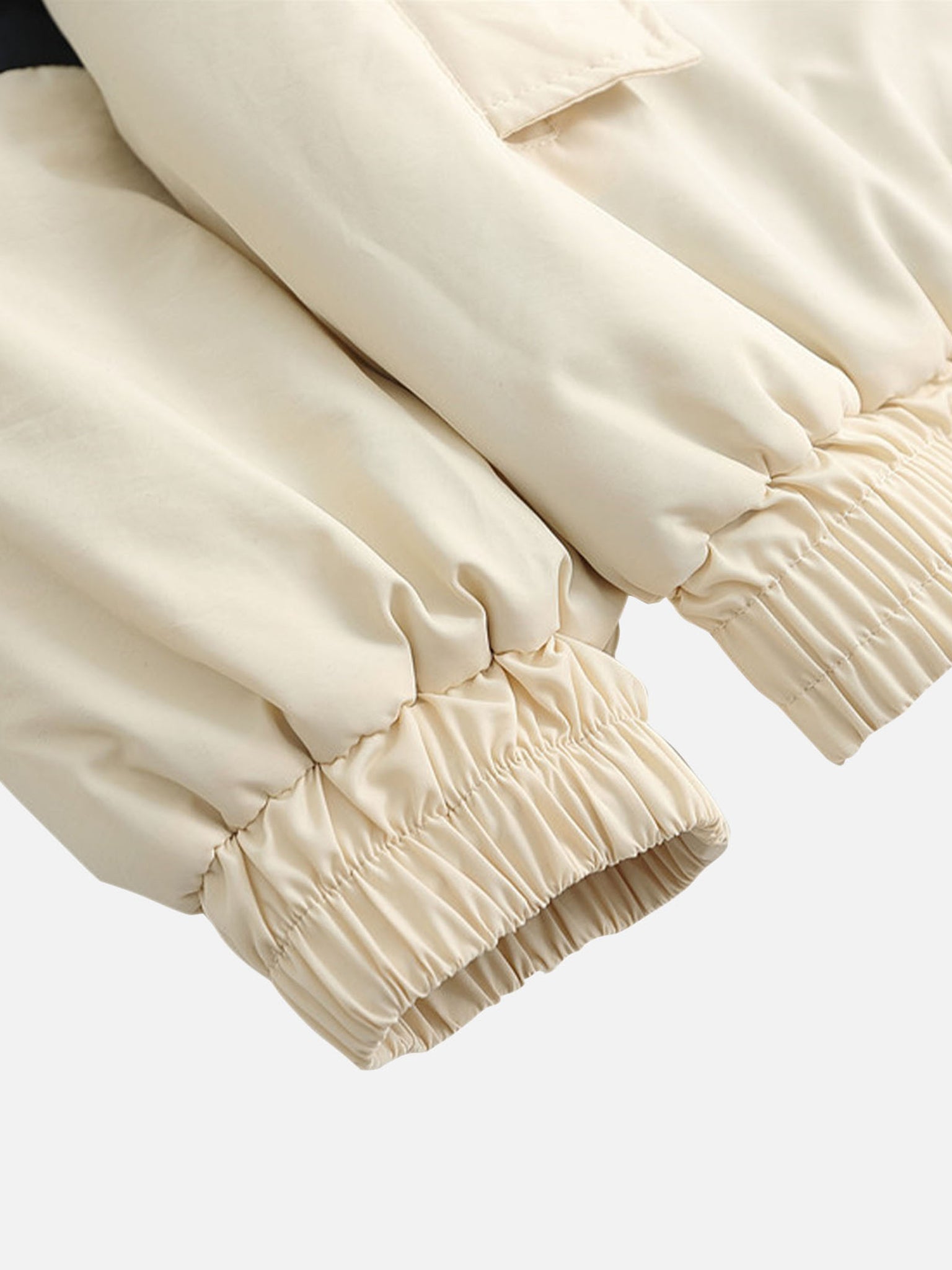 The Supermade American Retro Letter Embroidery Stitching Collision Color Cotton Thickened Jacket - 1557