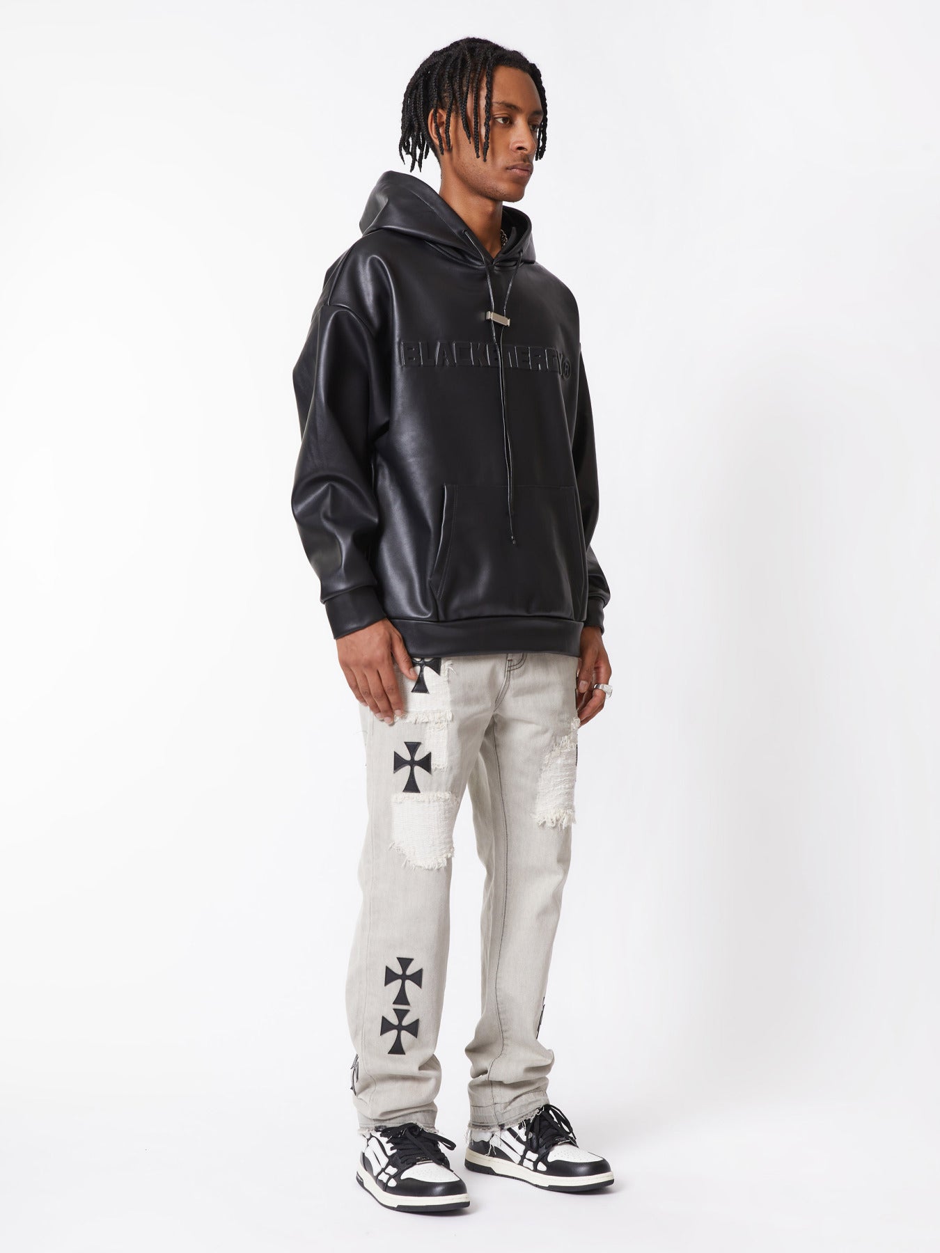 Thesupermade American Vintage Leather Sweatshirt