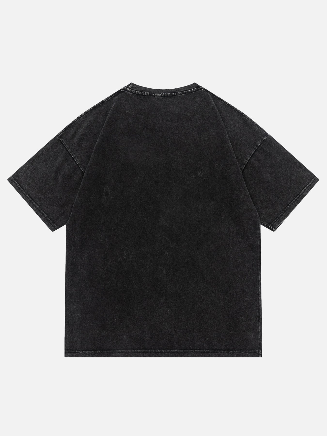 The Supermade Skull Print Washed T-Shirt -1588
