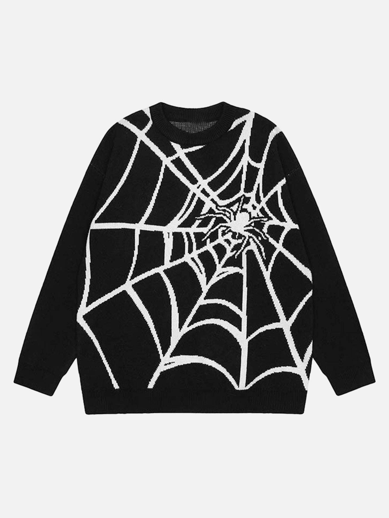 Thesupermade Spider Web Crewneck Sweater