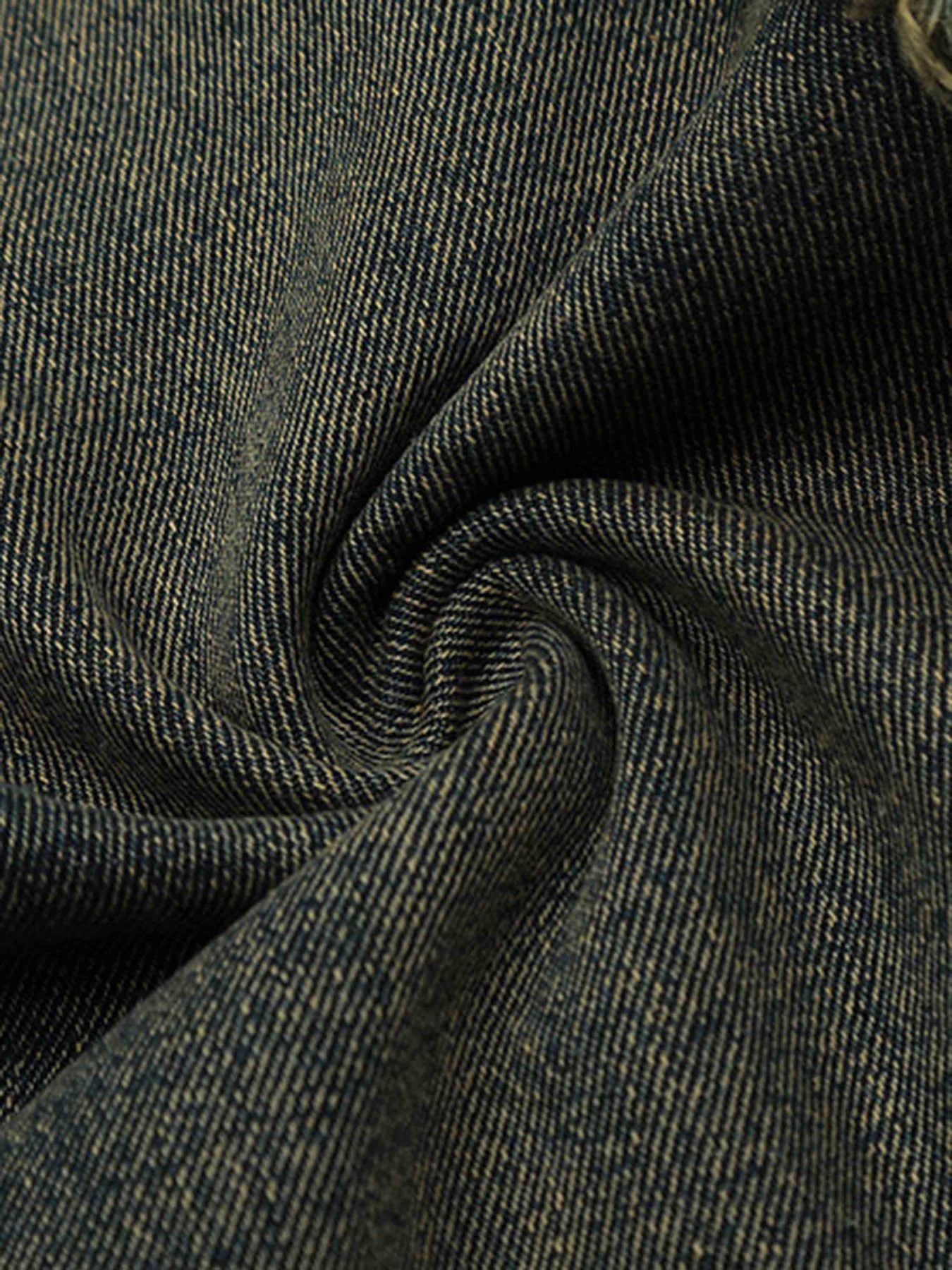 The Supermade Old Raw Hem Straight Leg Micro Flare Jeans