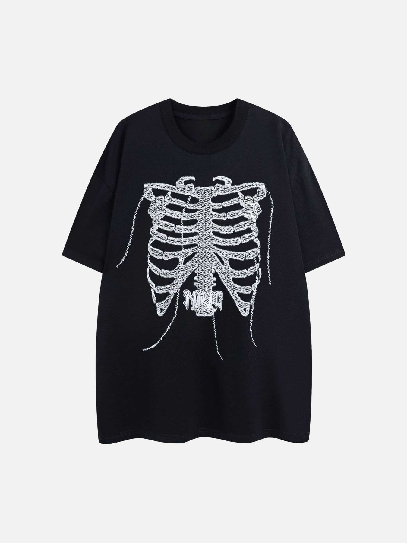 The Supermade Hip Hop Skeleton Printed T-Shirt