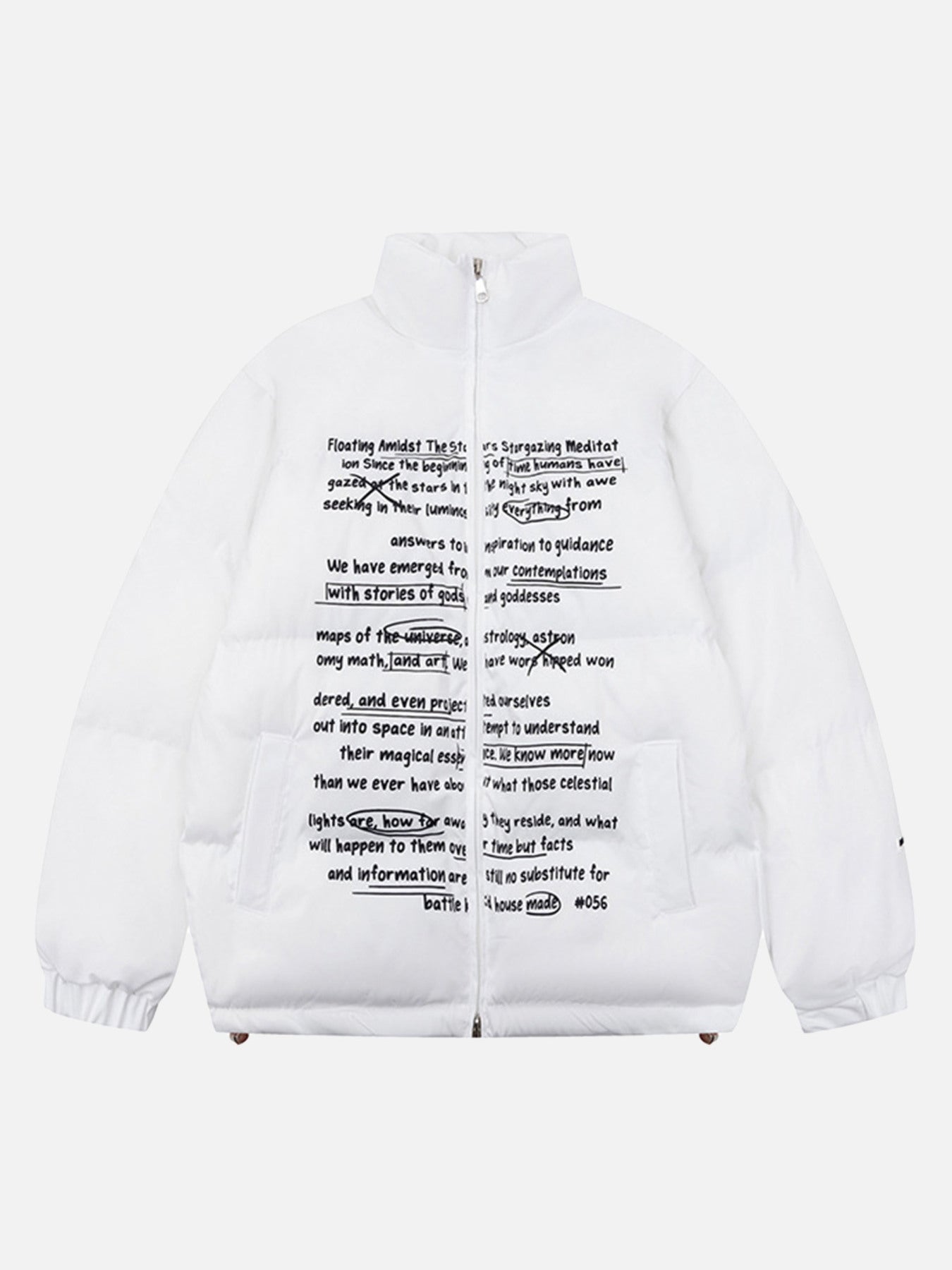 Thesupermade Handwritten Font Design Down Jacket