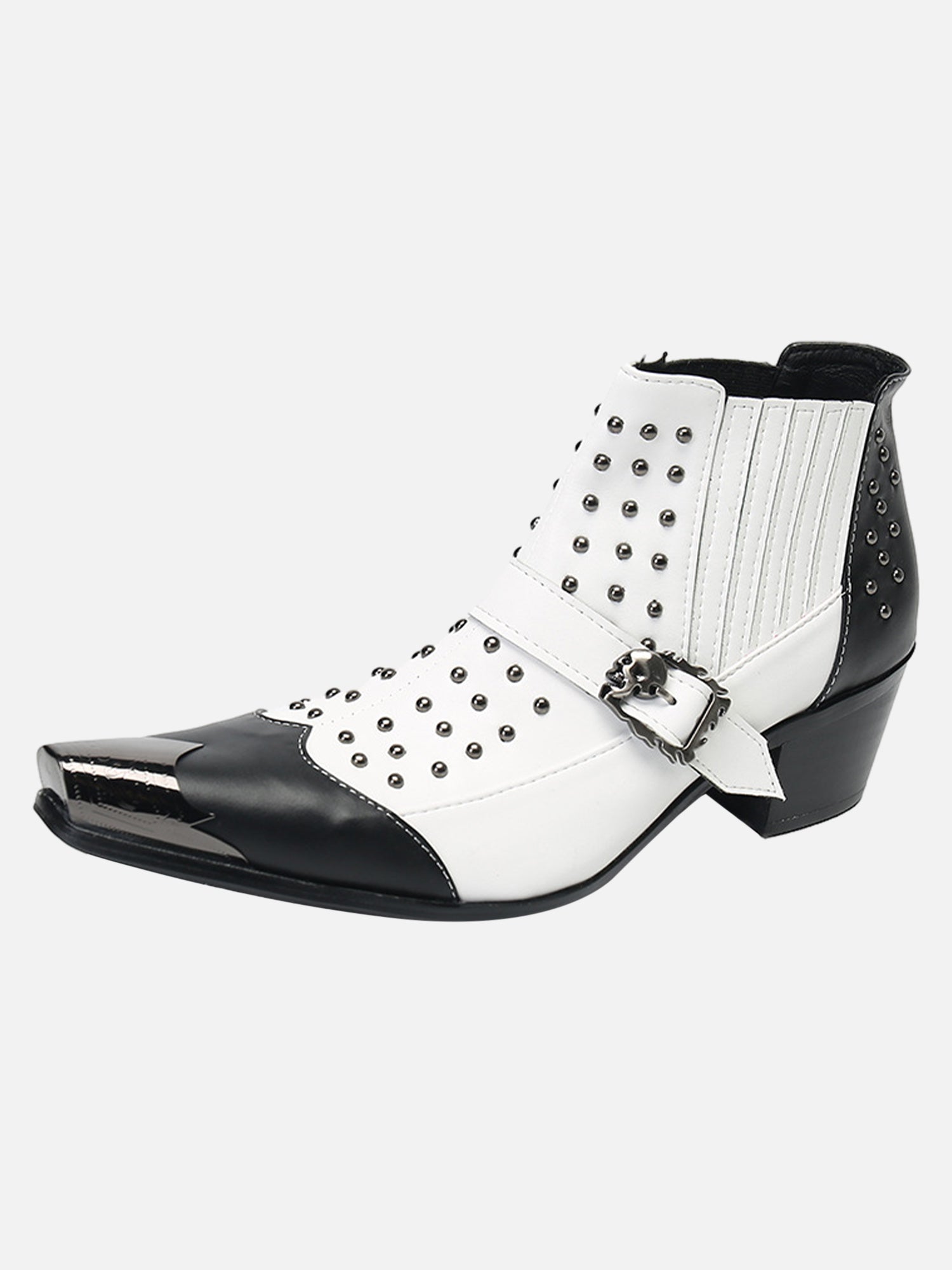 European And American Trendy Rhinestone Contrasting Thick-soled Short Boots