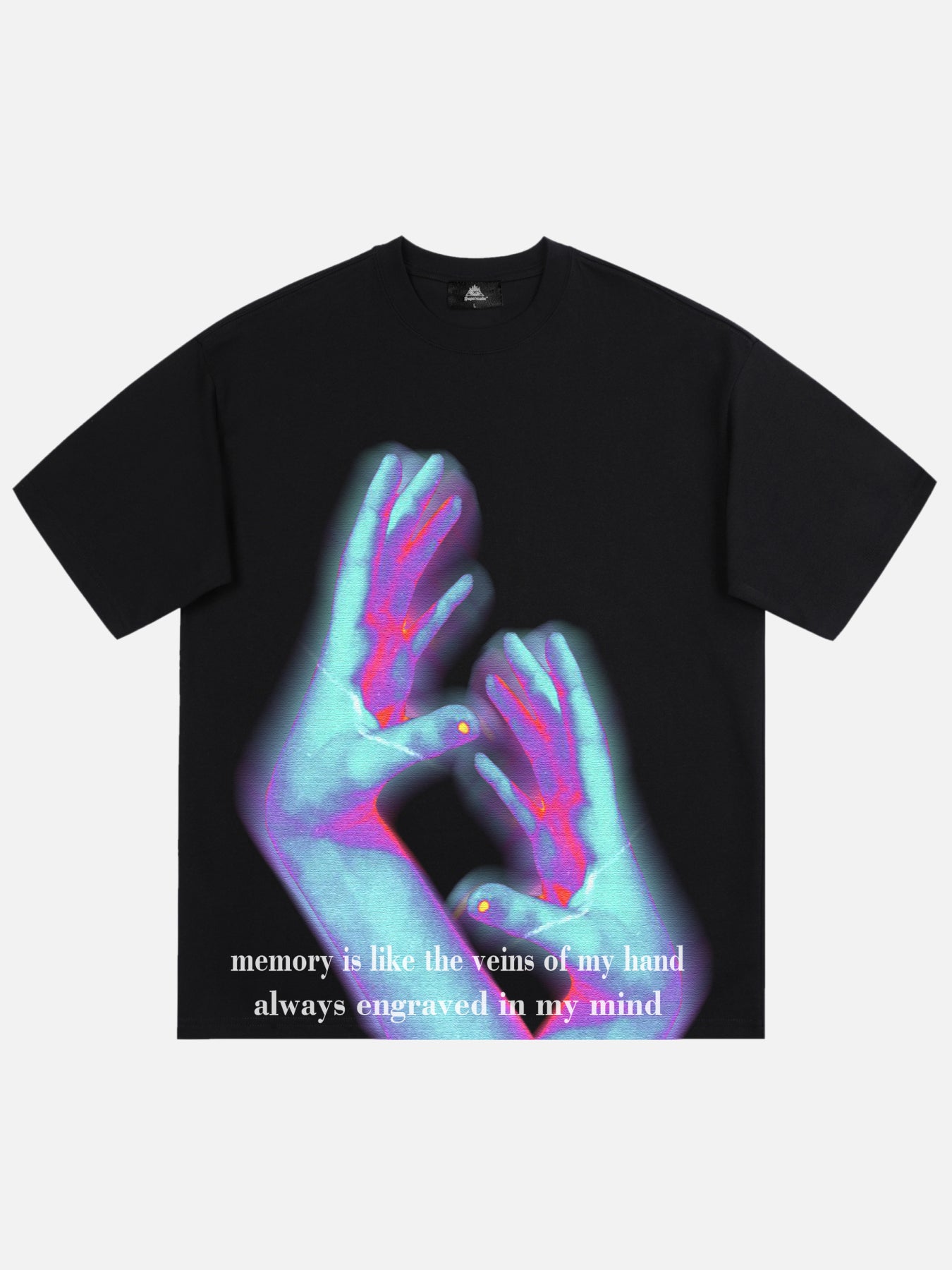 Thesupermade Vintage Palm Touch Printed T-shirt