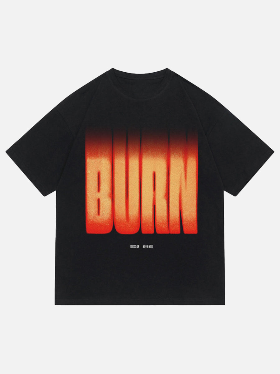 The Supermade Letter Print Street Loose T-shirt