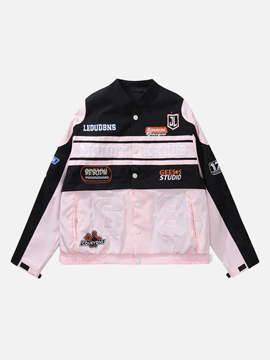 Embroidery Baseball Suit Motorcycle Jacket