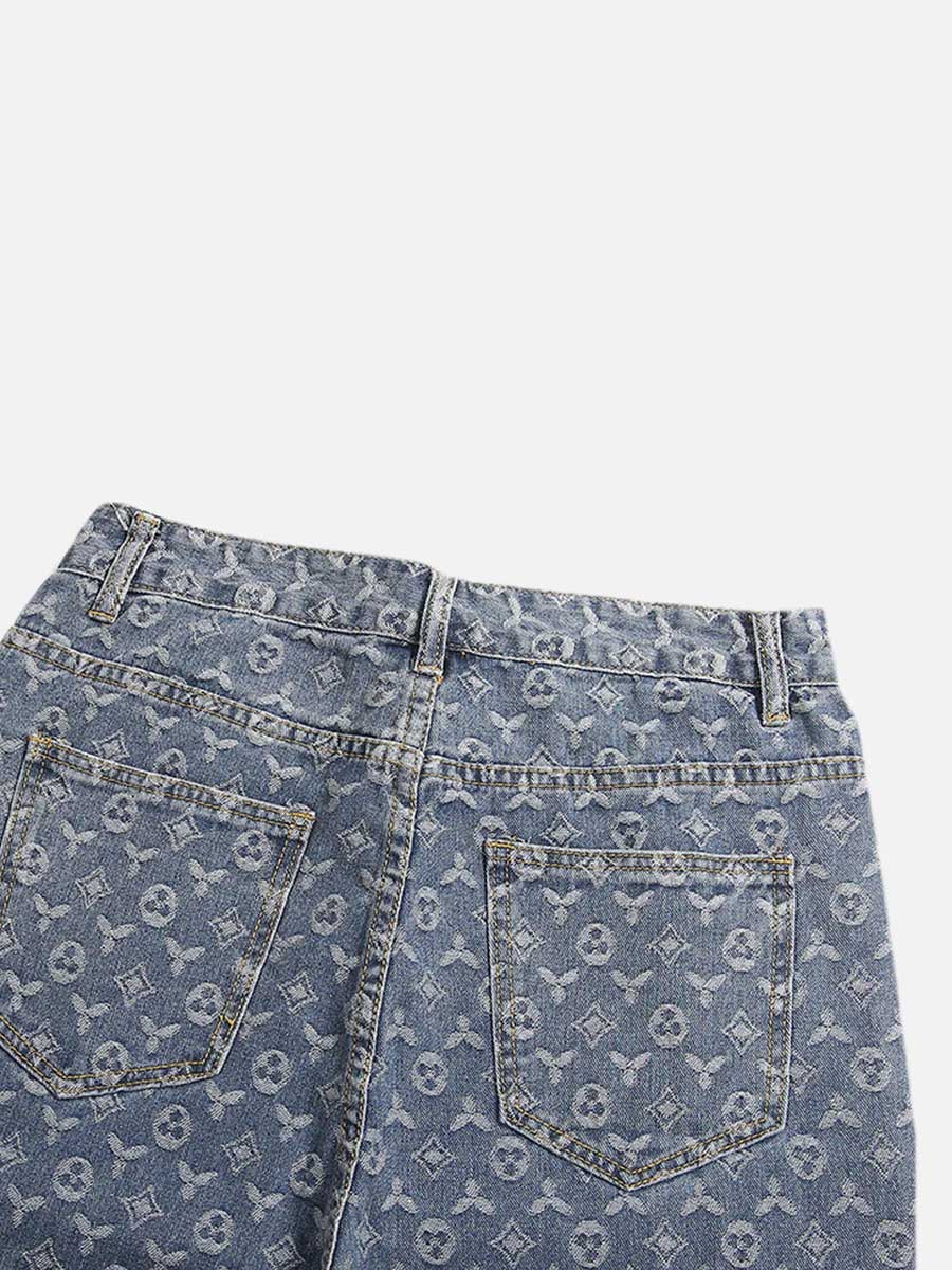Jacquard Baggy Denim Jeans