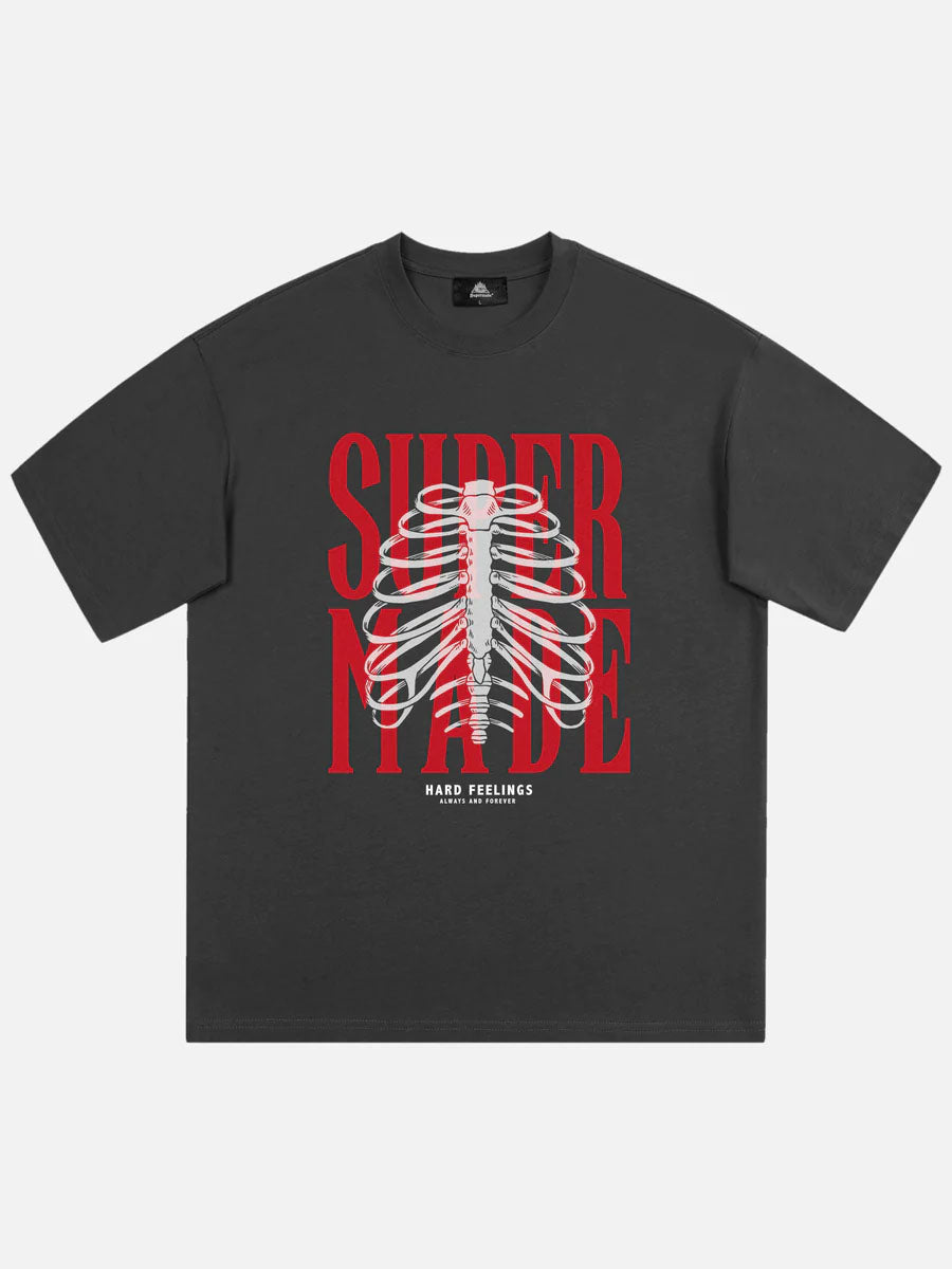 Skull Printed Logo Design T-Shirt