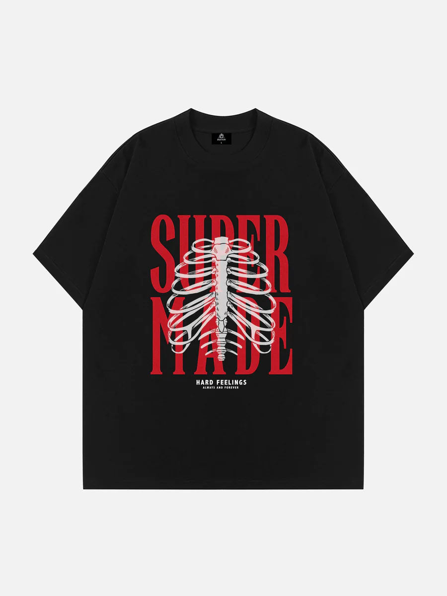 Skull Printed Logo Design T-Shirt