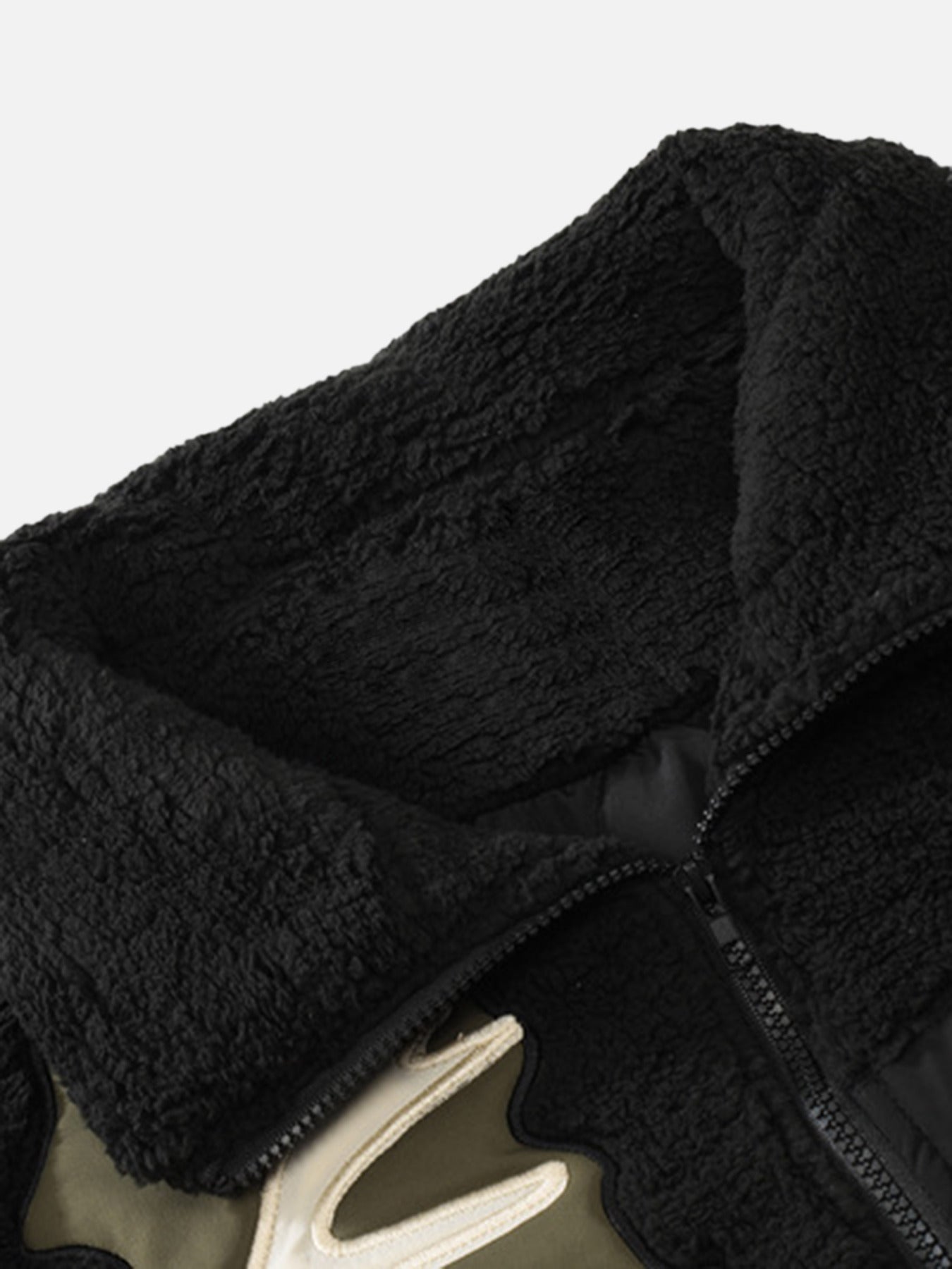 Thesupermade Street Retro Skull Loose Lambswool Jacket