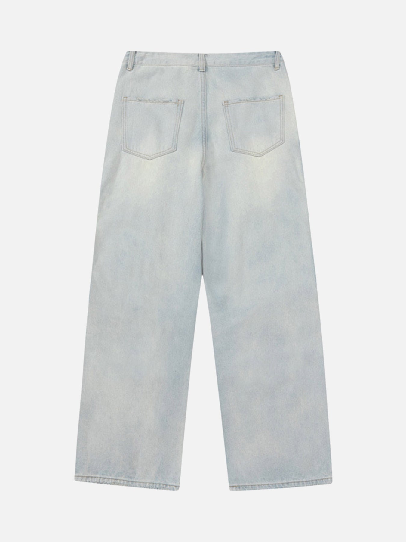 The Supermade Vintage Washed Multi-pocket Work Jeans