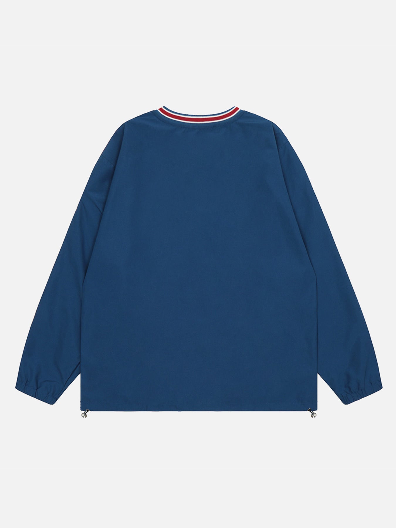 Thesupermade American Embroidered Monogrammed V-neck Sweatshirt