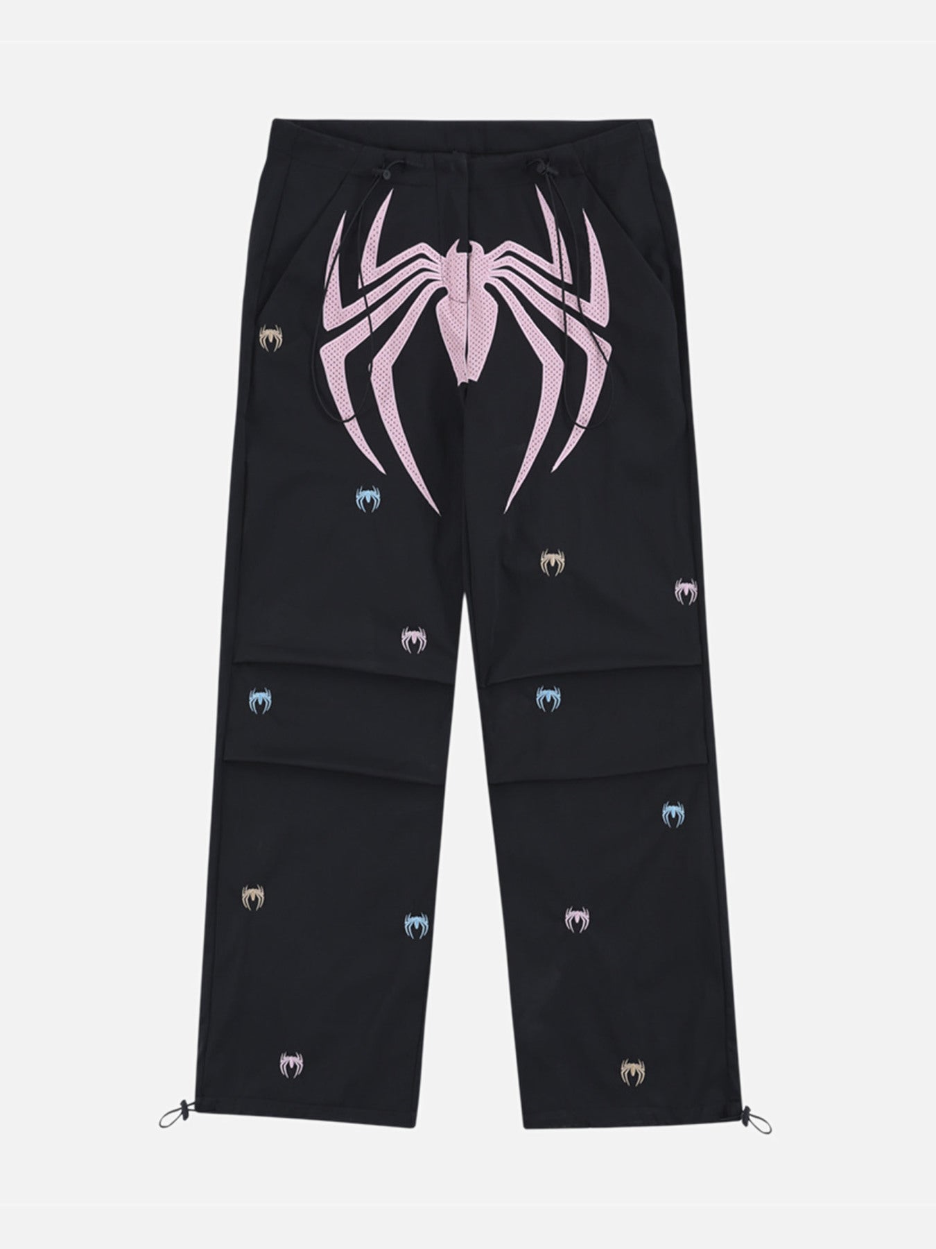 Thesupermade Embroidered Spider Straight Leg Wide Leg Pants - 1745