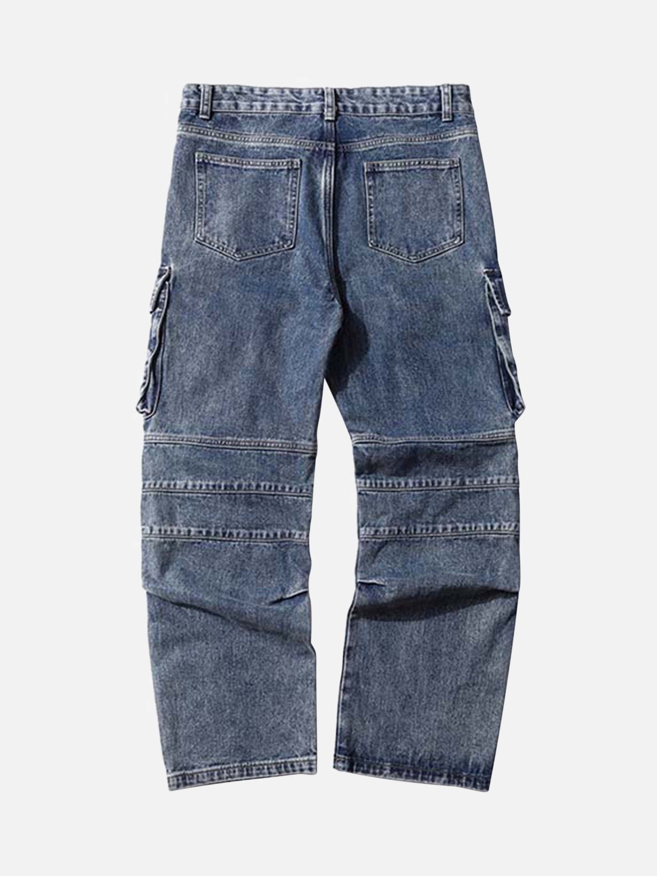 The Supermade Washed And Distressed Multi-pocket Jeans - 1698