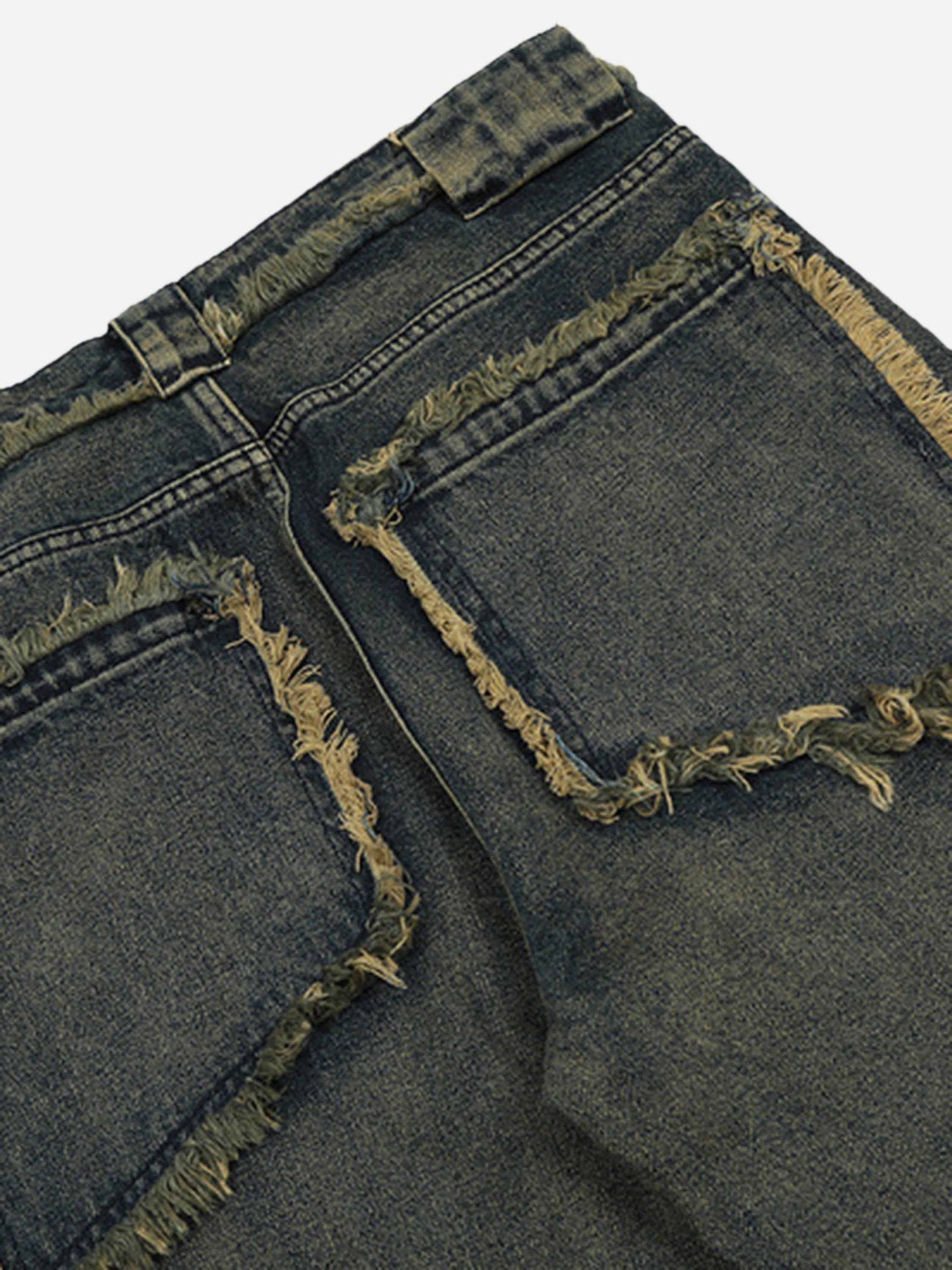 The Supermade Old Raw Hem Straight Leg Micro Flare Jeans