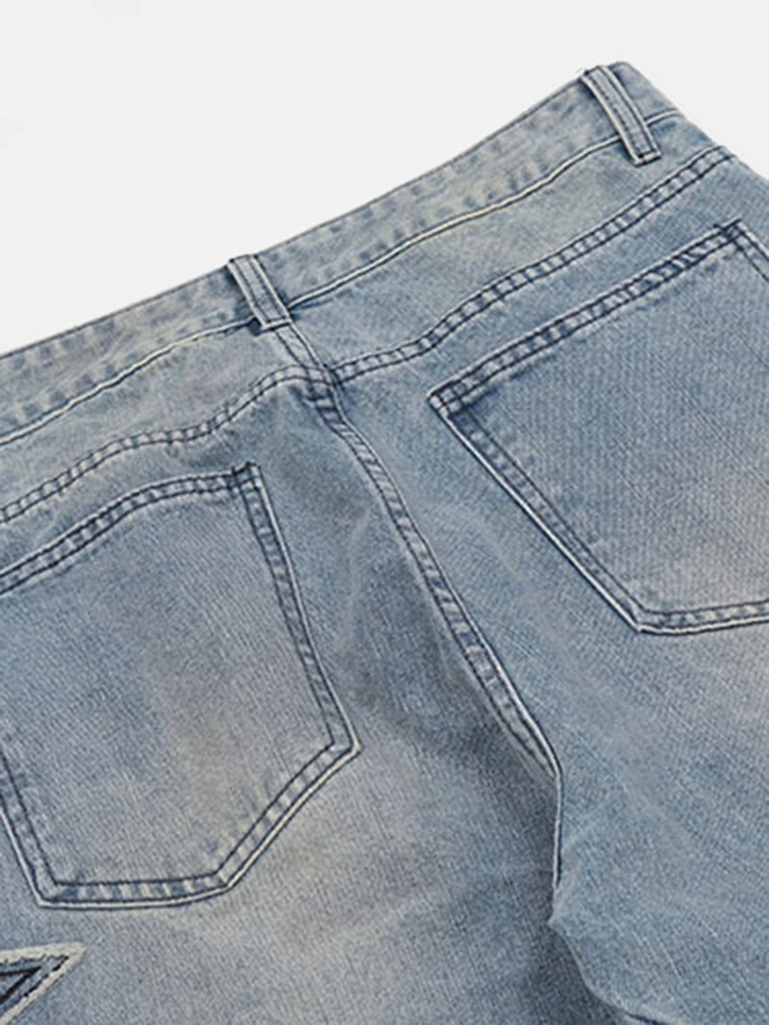 The Supermade American Vintage Star Patch Embroidered Jeans