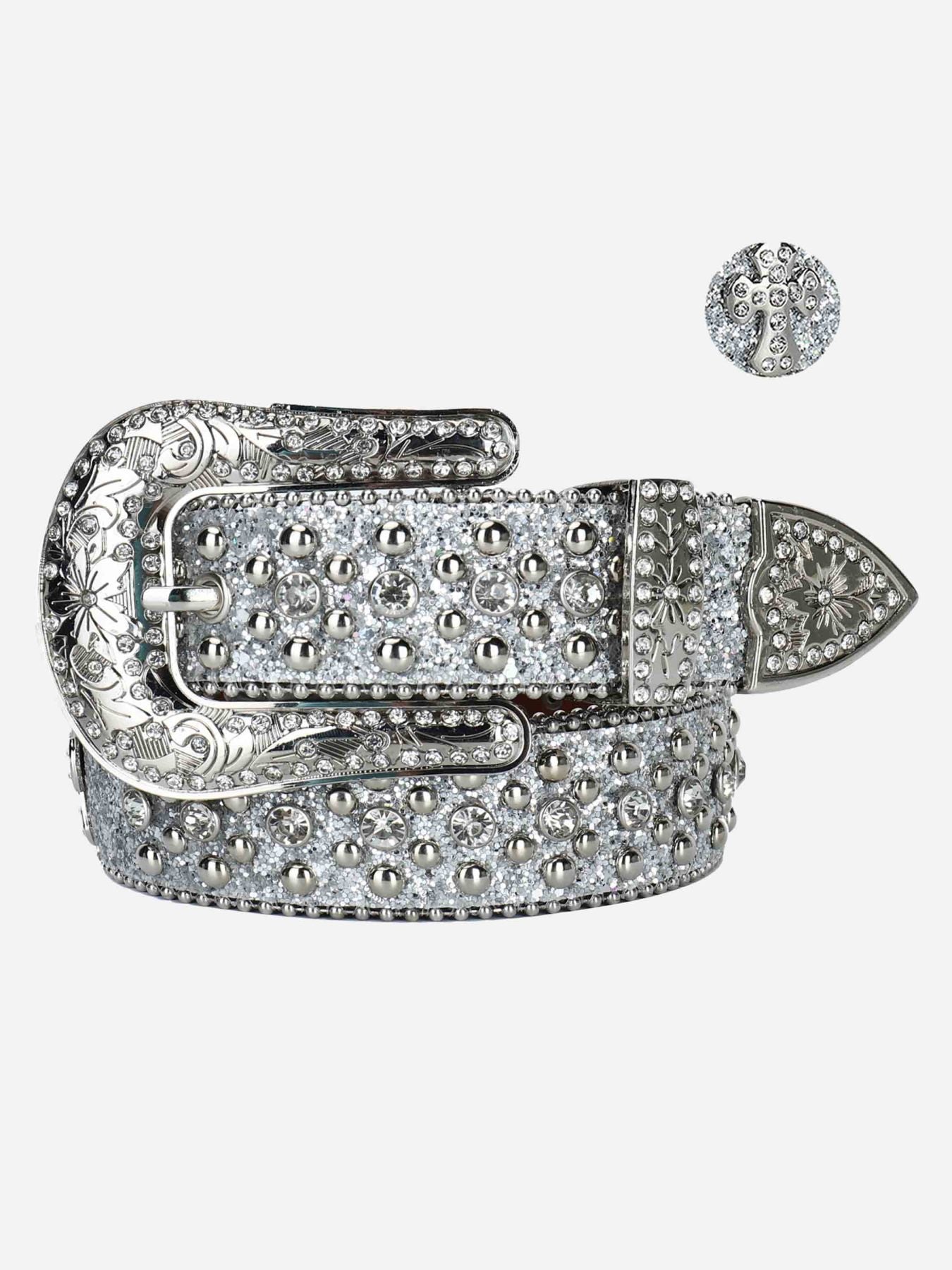 The Supermade Studded Rhinestone Belt For Men