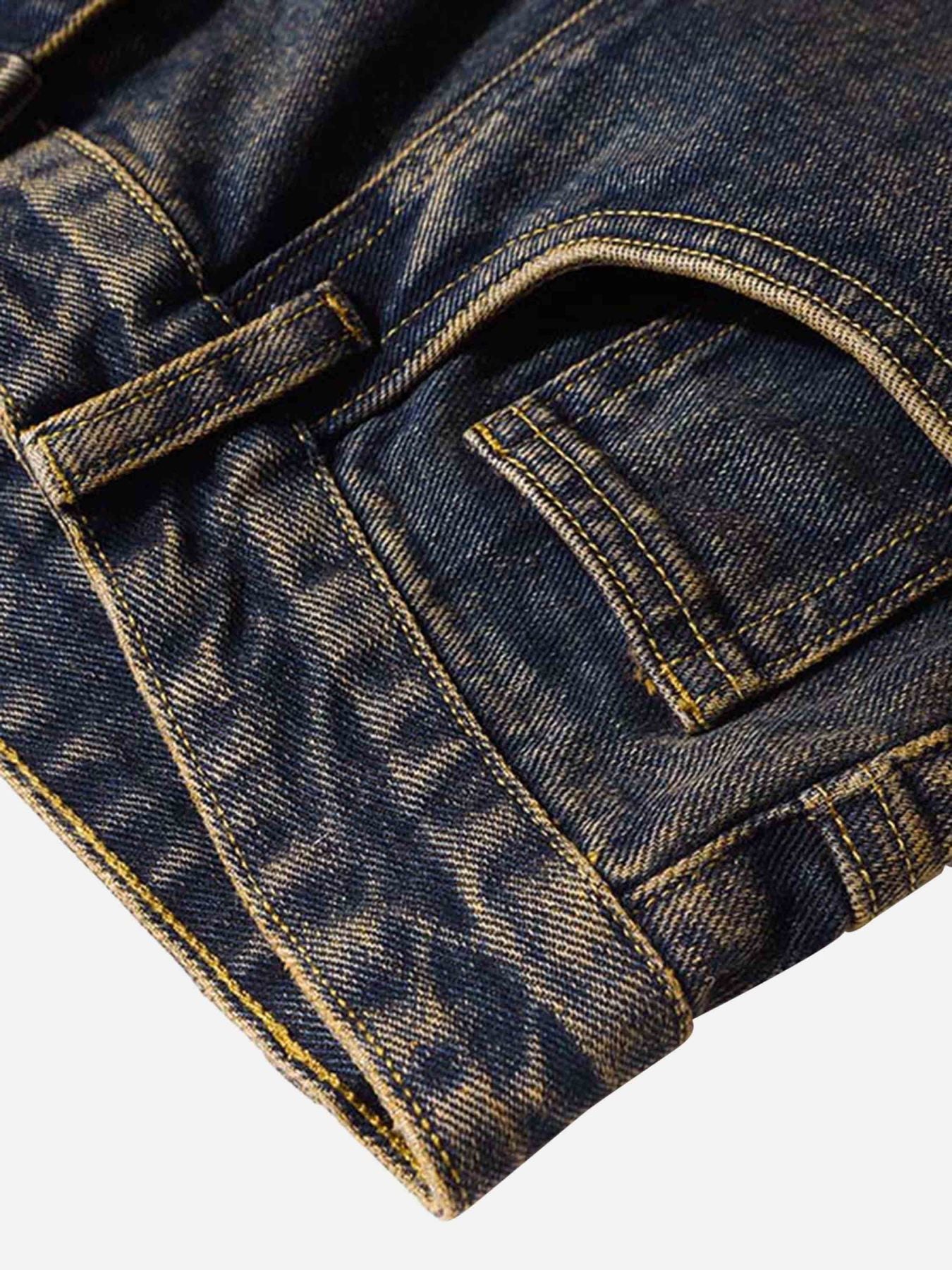 The Supermade Washed And Distressed Multi-pocket Jeans - 1698