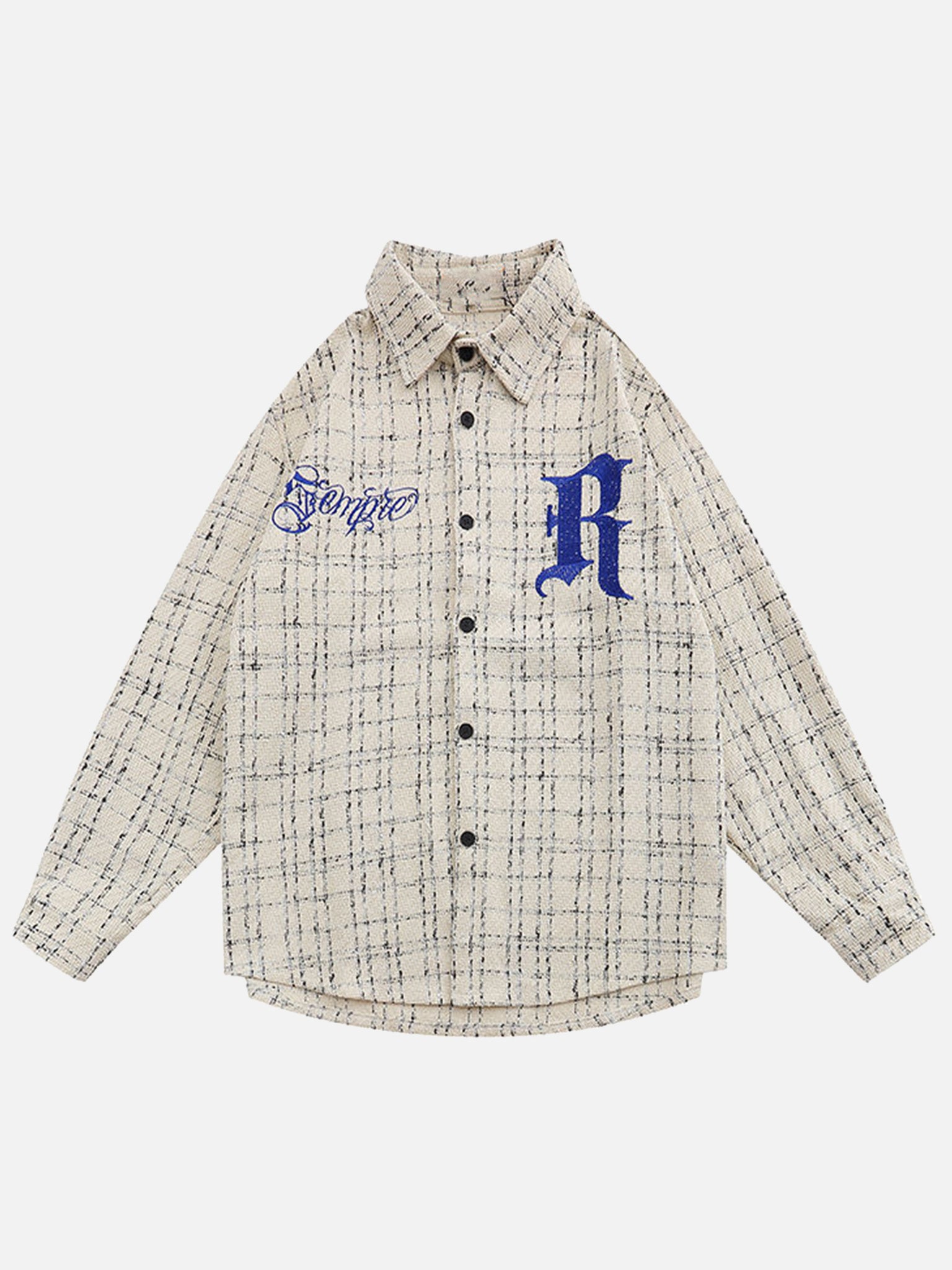 The Supermade Embroidered Plaid Shirt Jacket