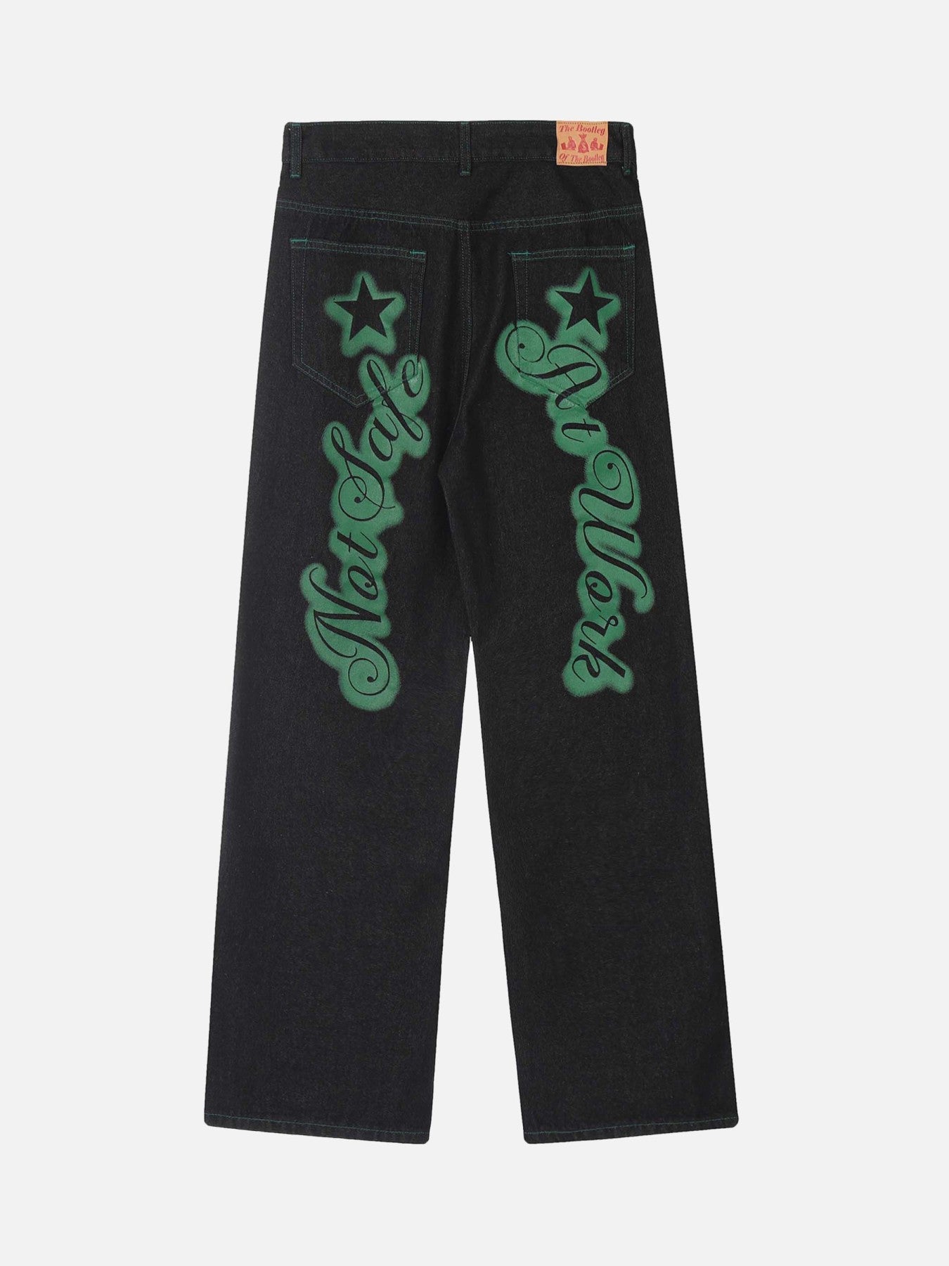 Thesupermade Americana Star Letter Print Jeans