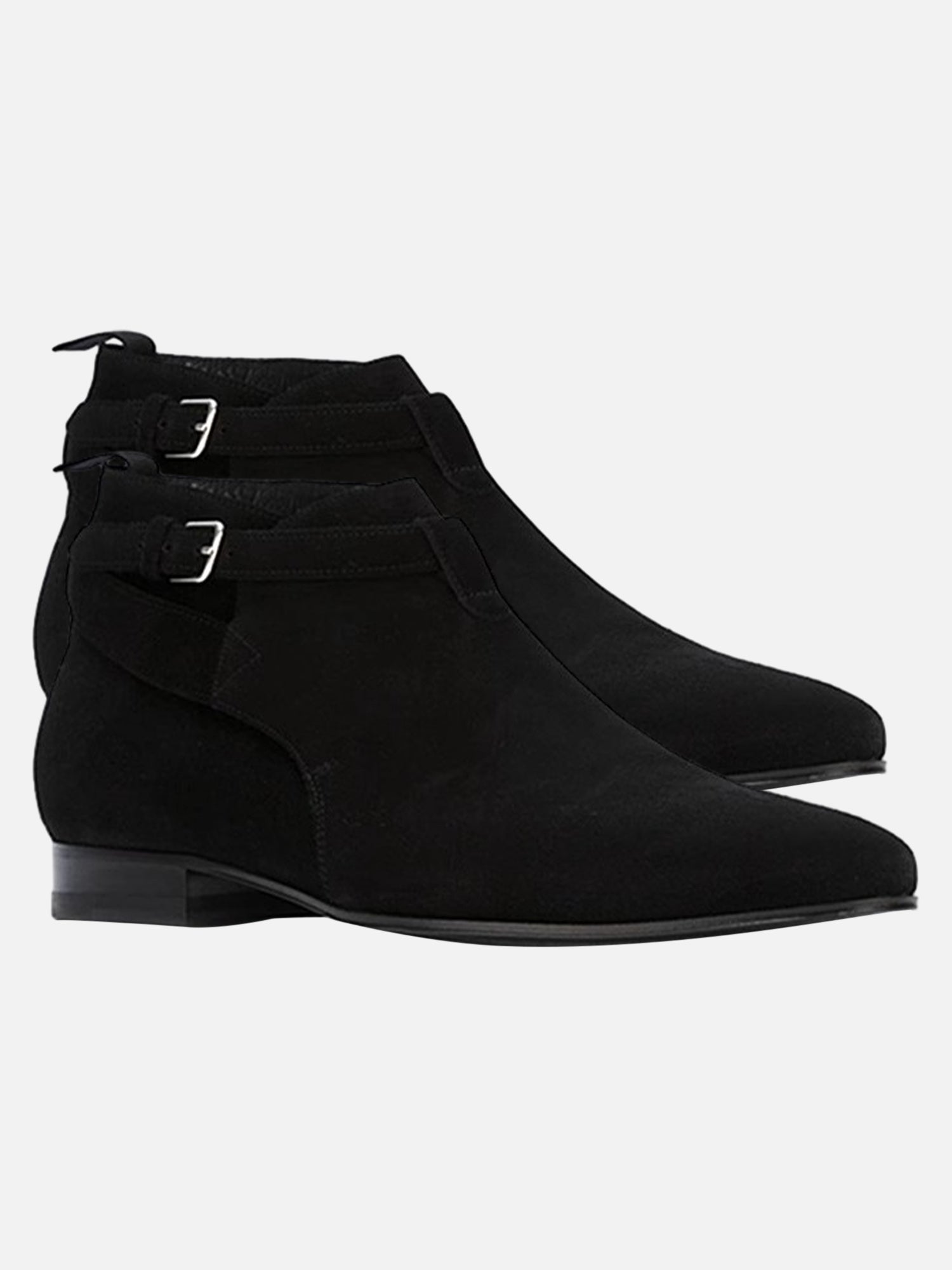 Pointed Toe British Style Buckled Chelsea Boots