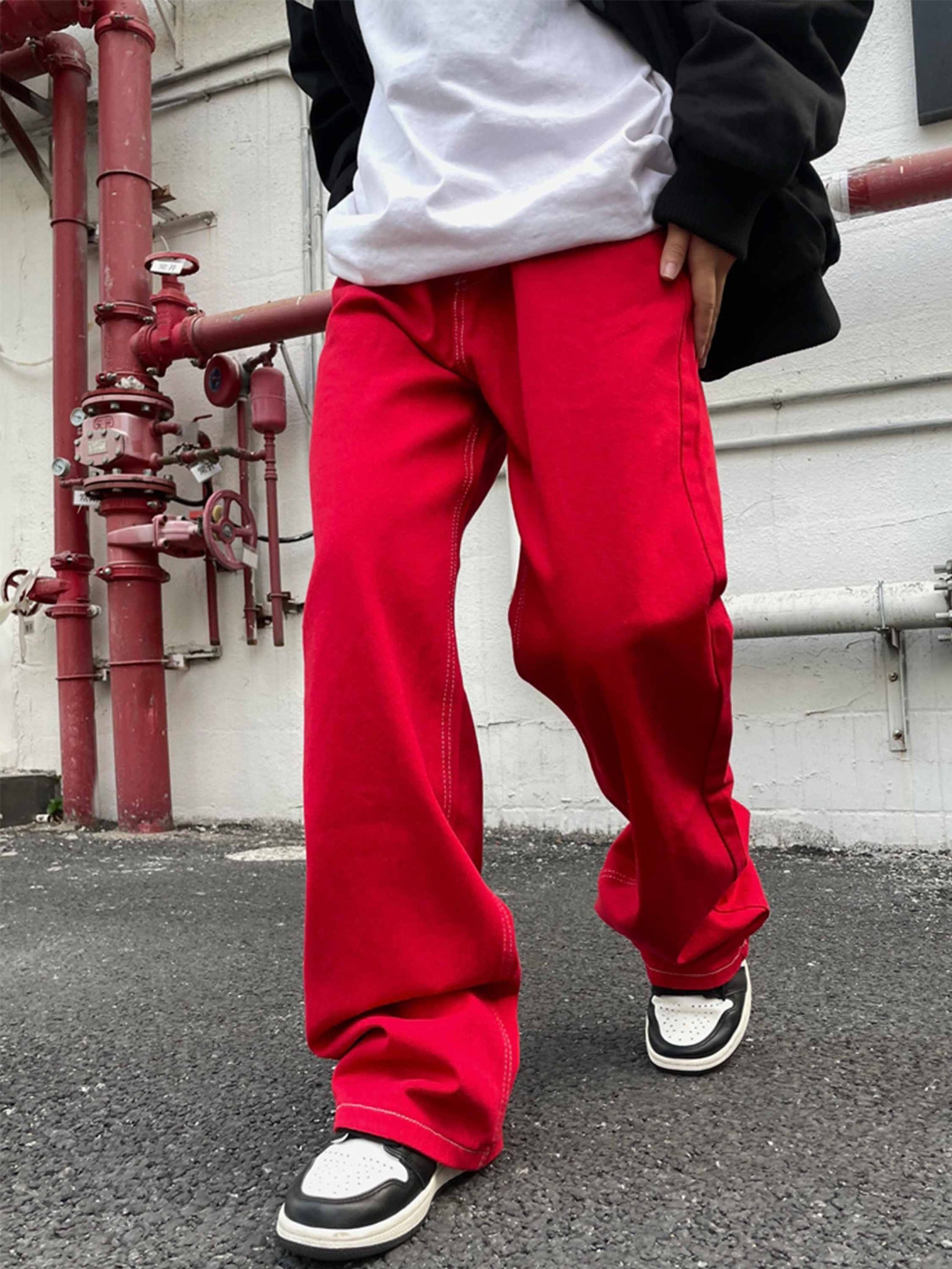 The Supermade Solid Color Casual Jeans -1224