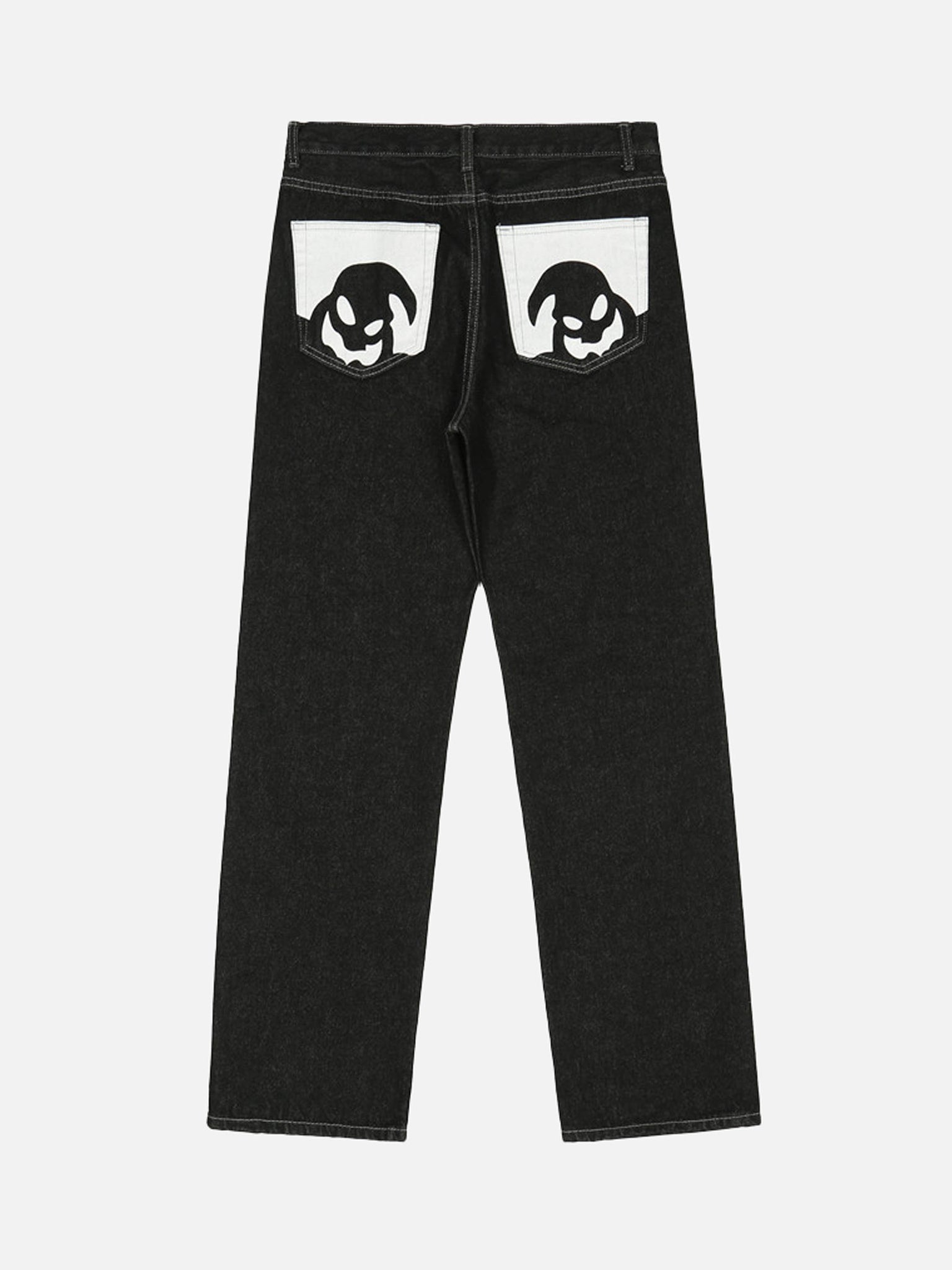 The Supermade Cartoon Pocket Print Washed Jeans
