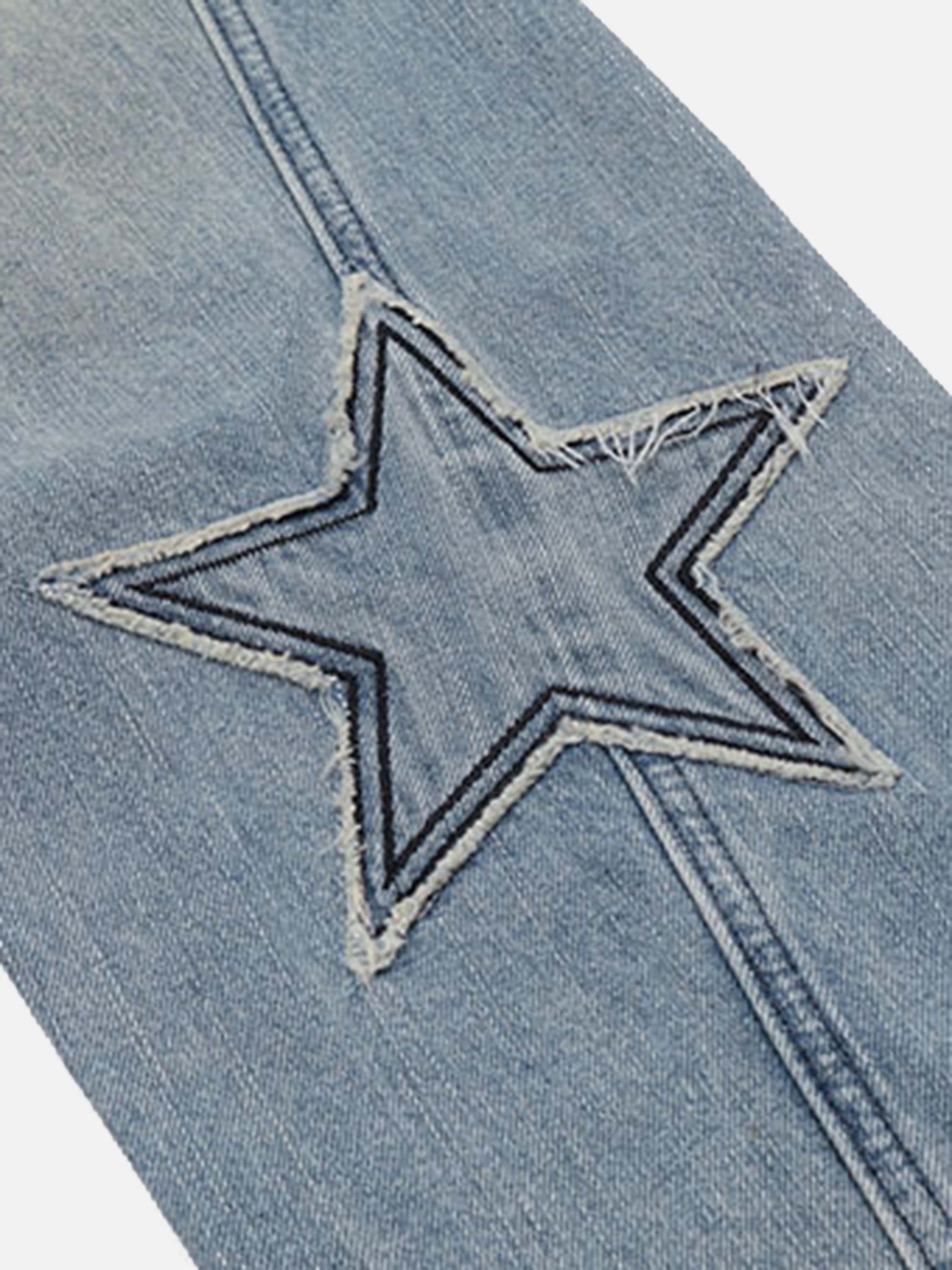 The Supermade American Vintage Star Patch Embroidered Jeans