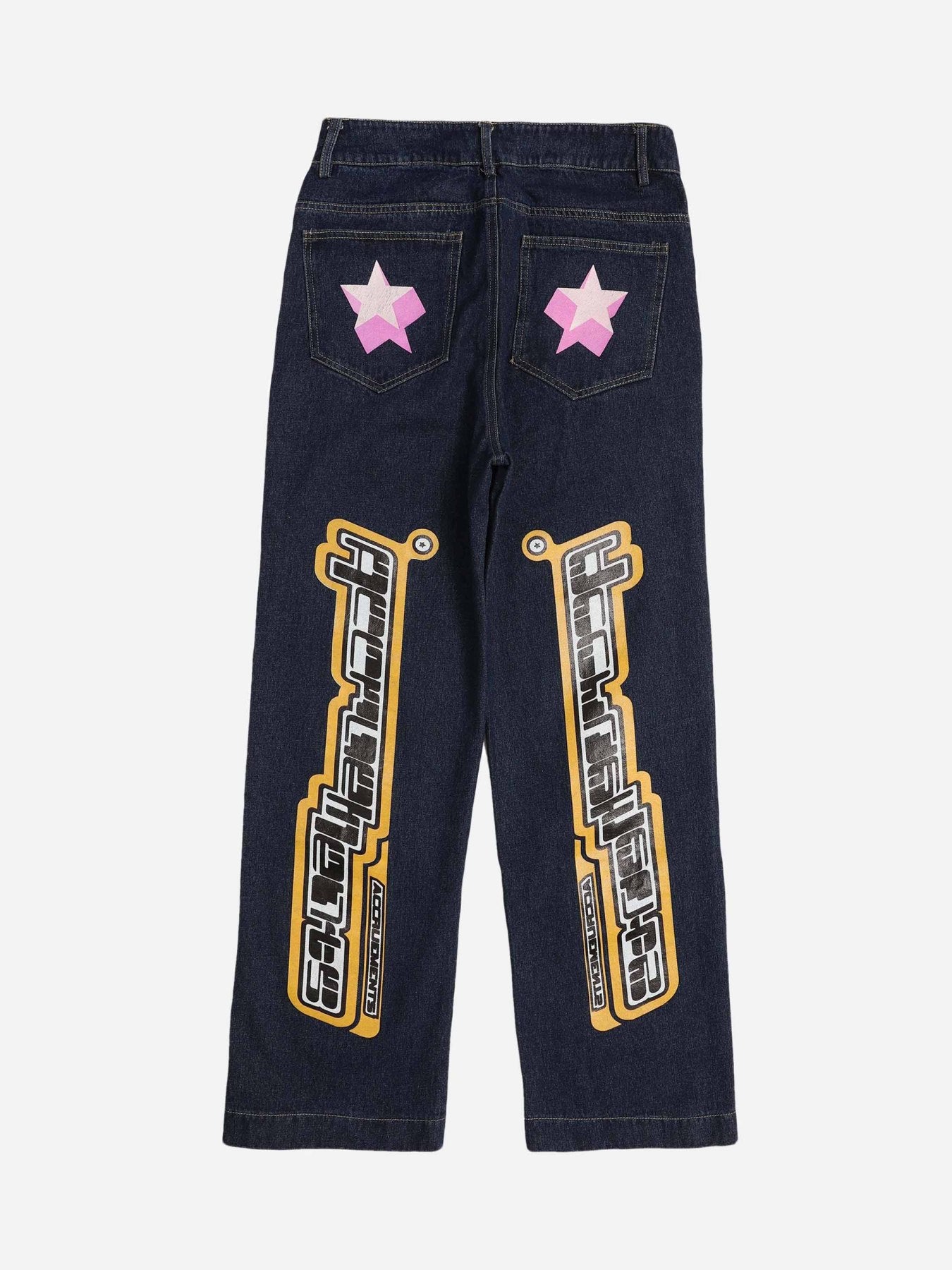 The Supermade Star Letter Print Jeans