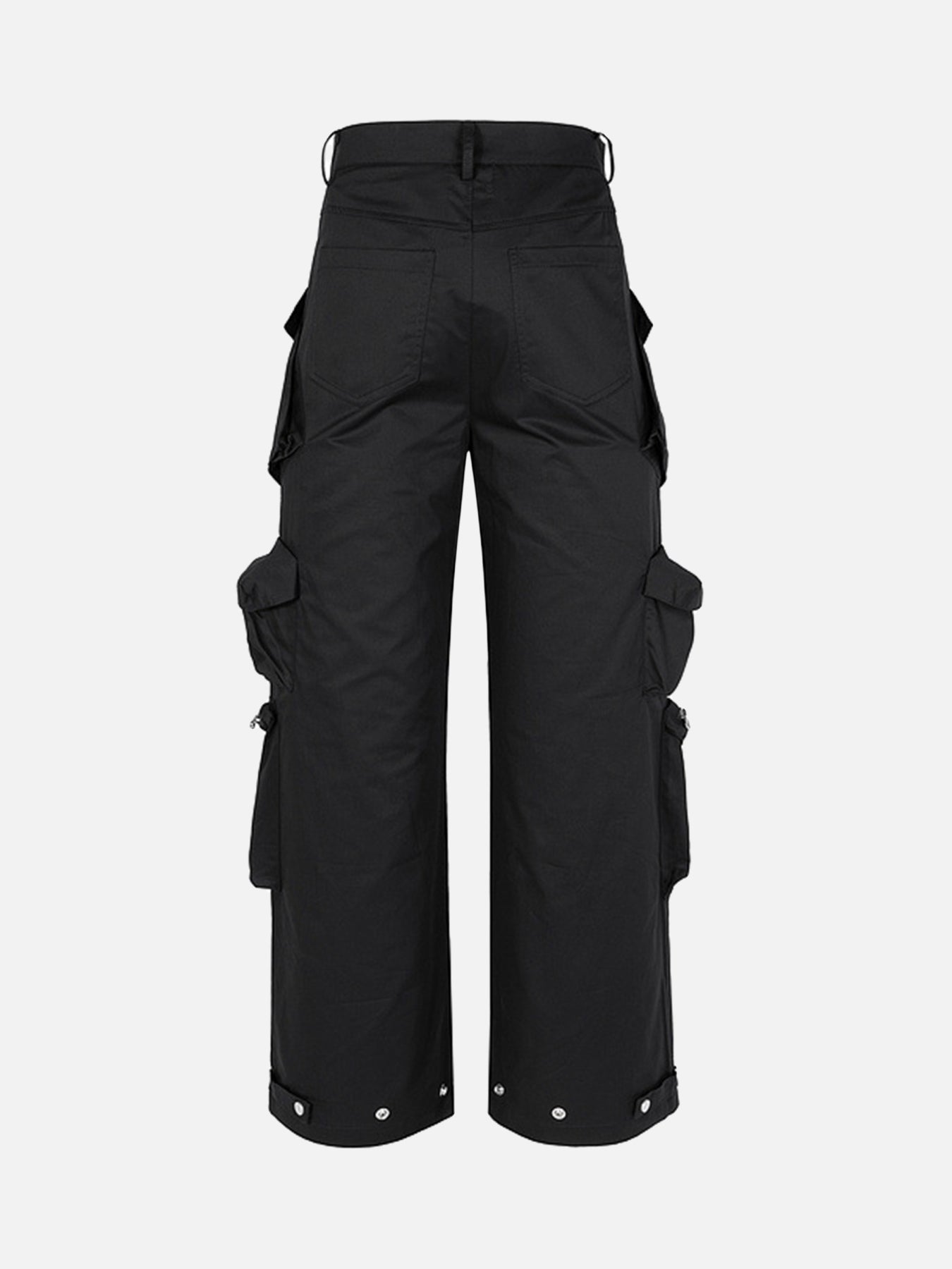 Thesupermade Multi-Pocket Functional Casual Workwear Wide Leg Pants - 1643