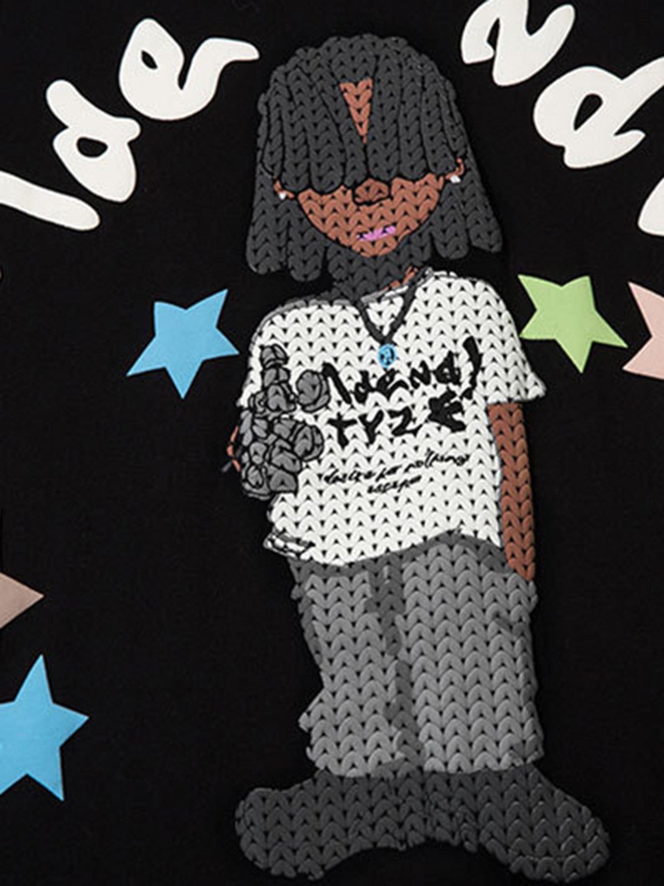 The Supermade Hip Hop Cartoon Character Print T-shirt