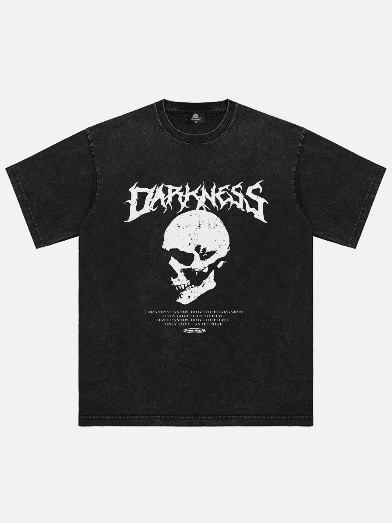 Thesupermade Washed Skull Print T-shirt