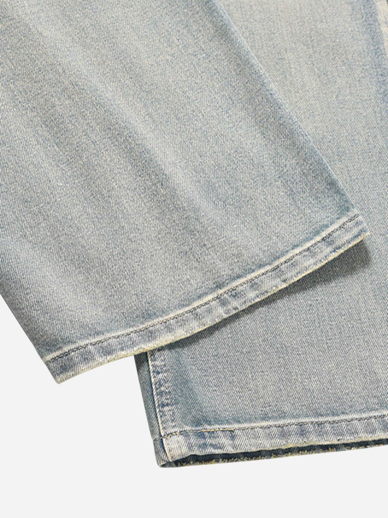 Thesupermade Washed And Worn Loose Jeans