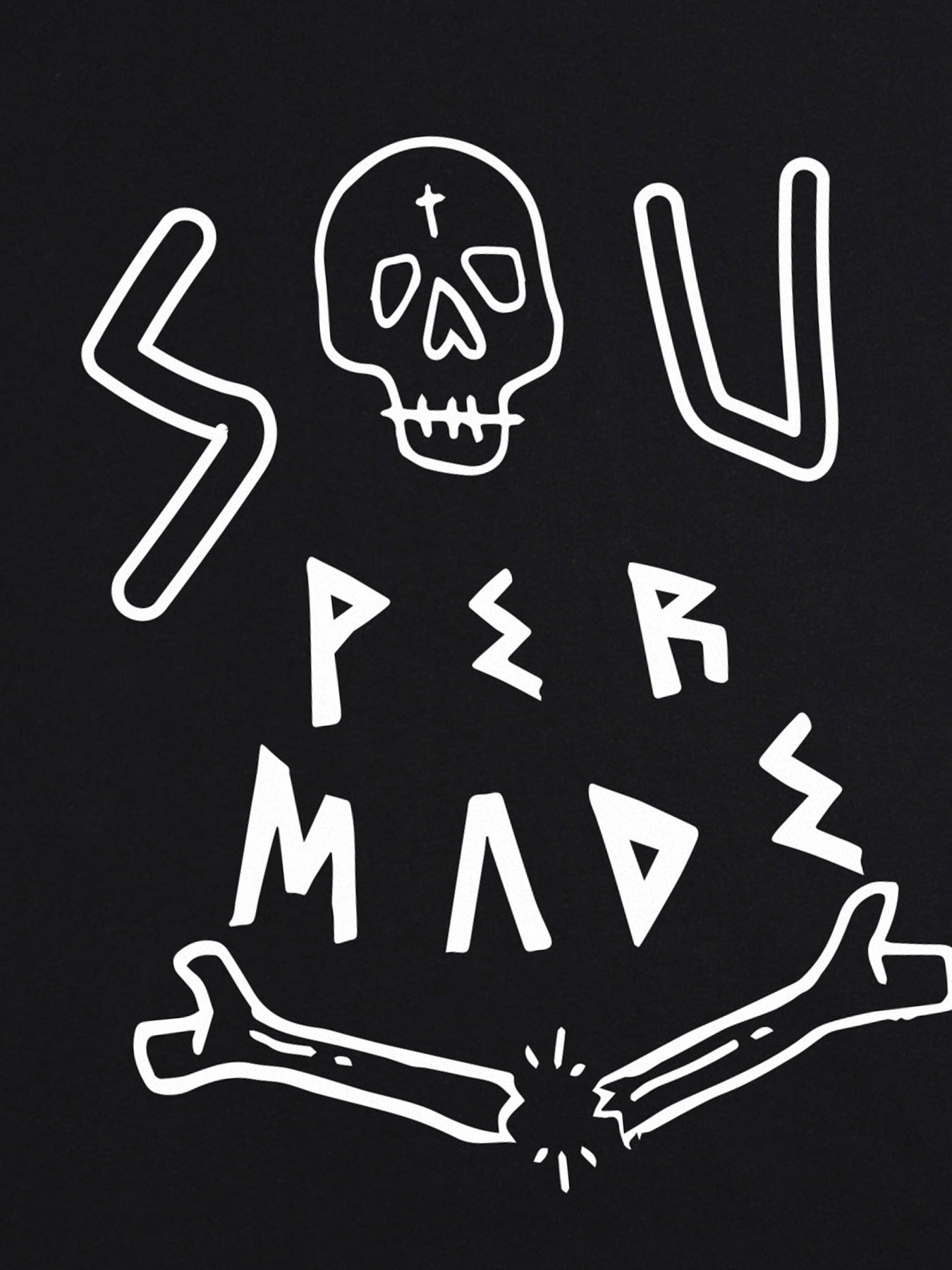 The Supermade Skull Print T-shirt