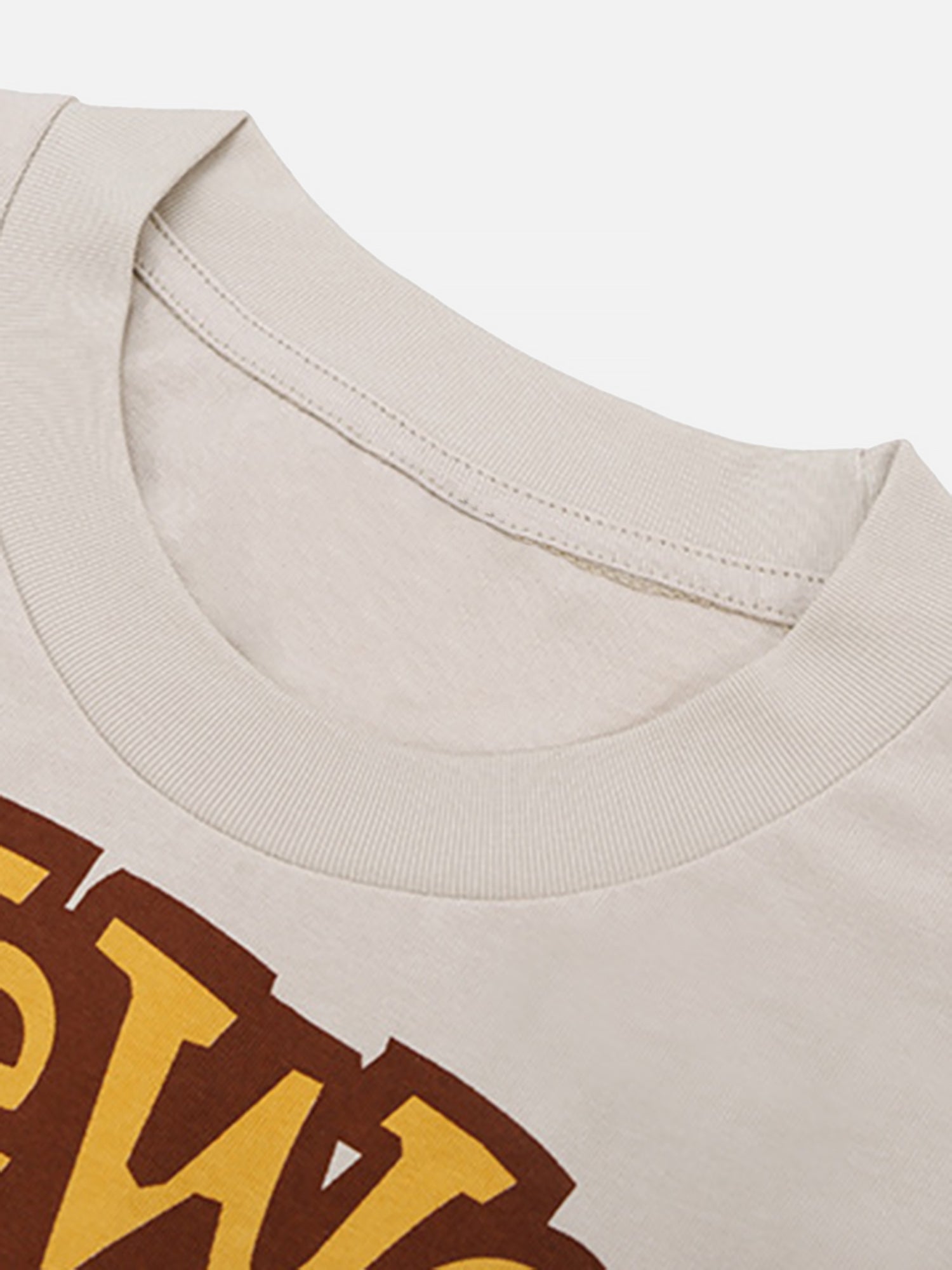 Thesupermade Bear Letter Print Hip Hop Short Sleeve T-shirt