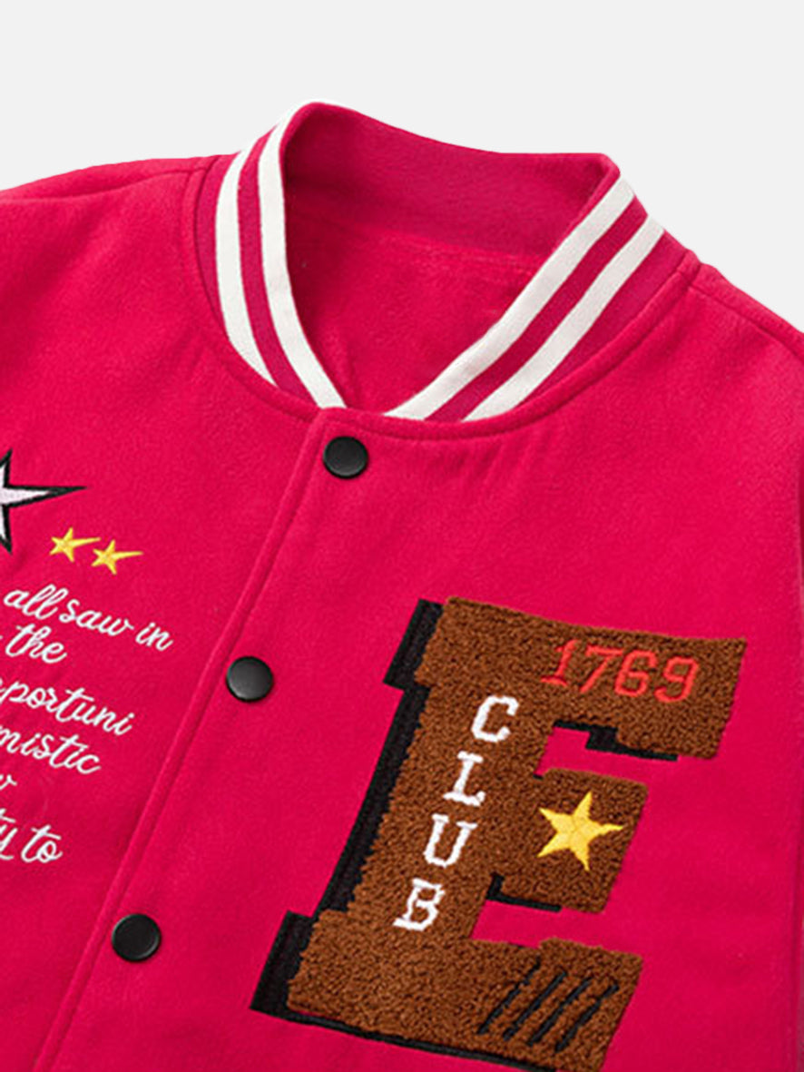 The Supermade Street Embroidered Baseball Jacket