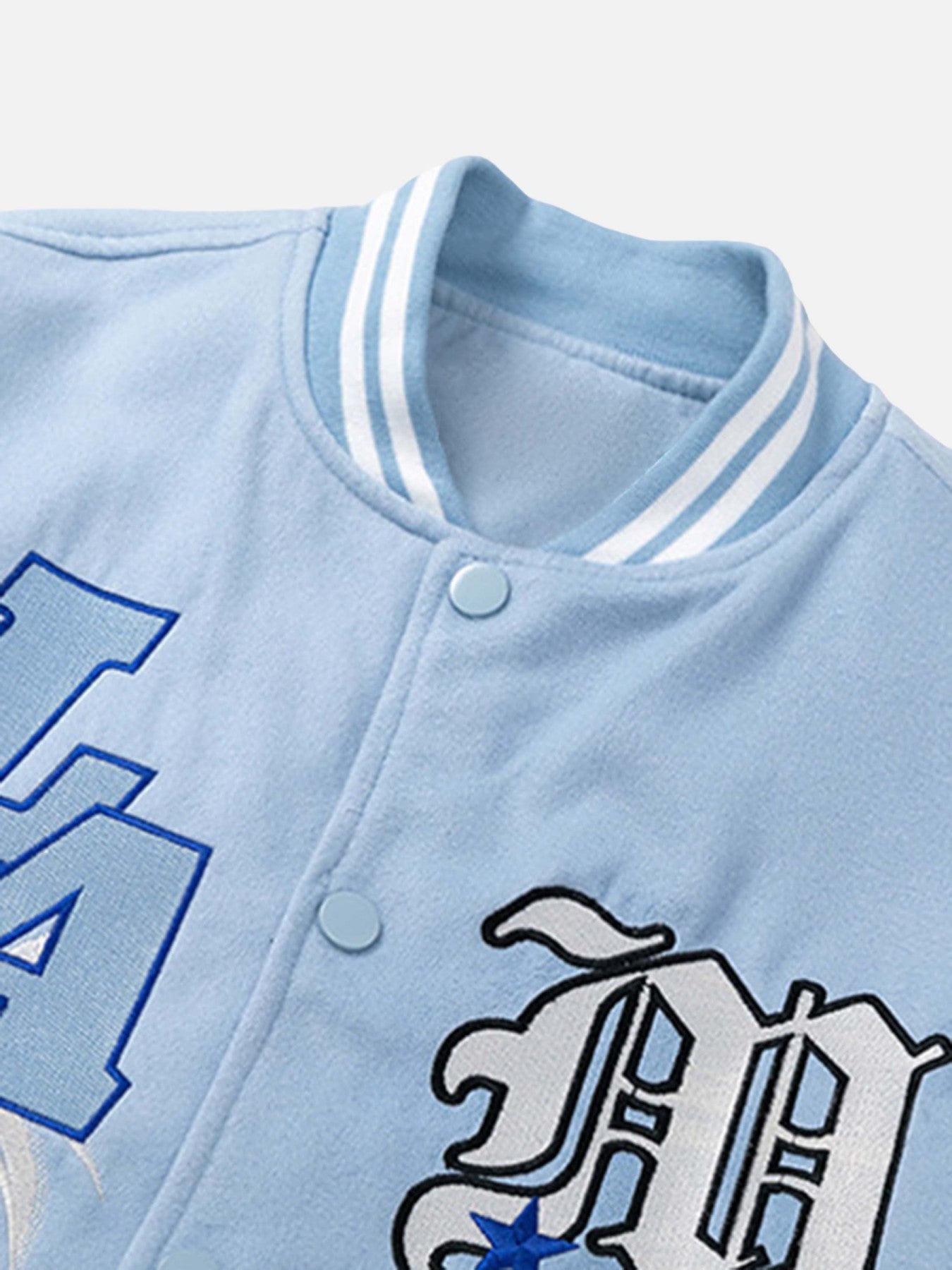 The Supermade Alphabet Embroidery Flame Baseball Jerseys