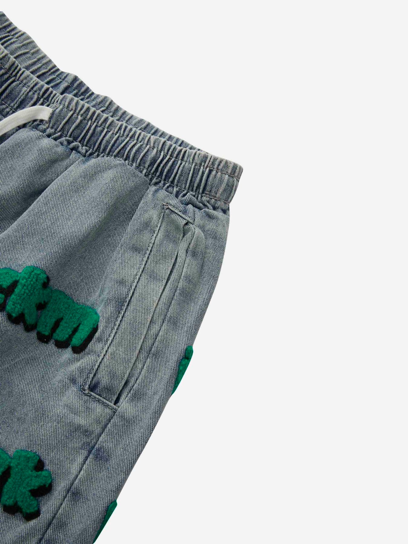 The Supermade Embroidered Denim Shorts