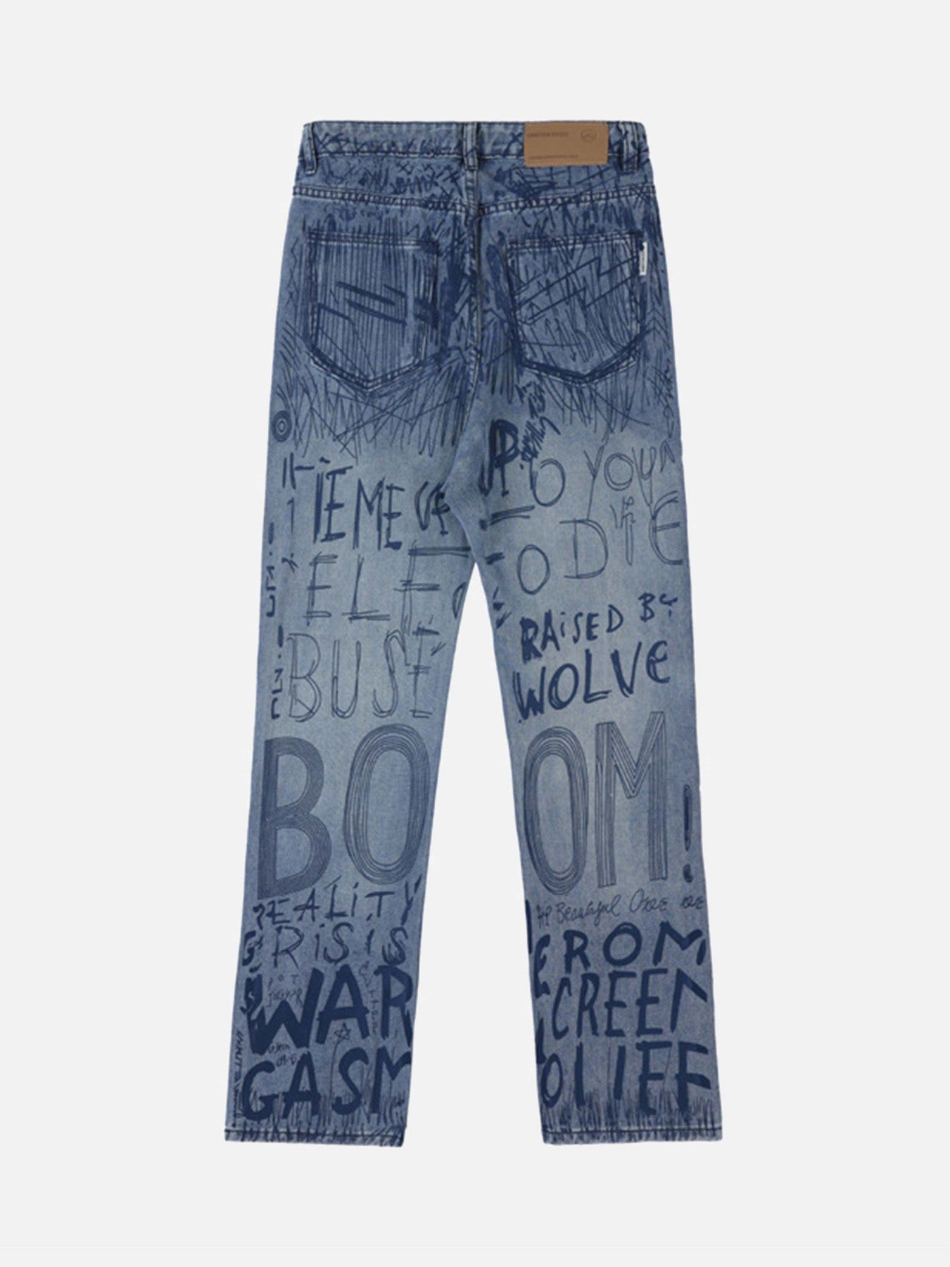 Thesupermade Hip-hop Graffiti Alphabet Jeans - 1743