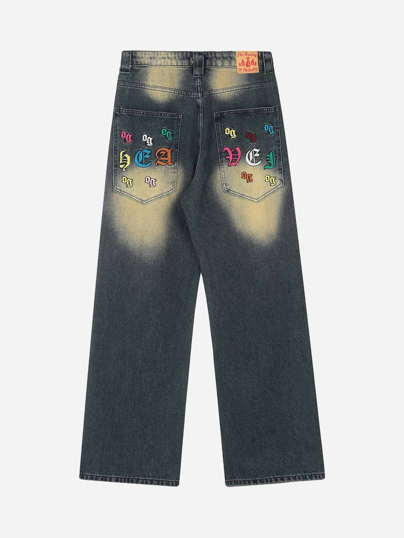 Thesupermade American Gothic Letter Embroidered Jeans