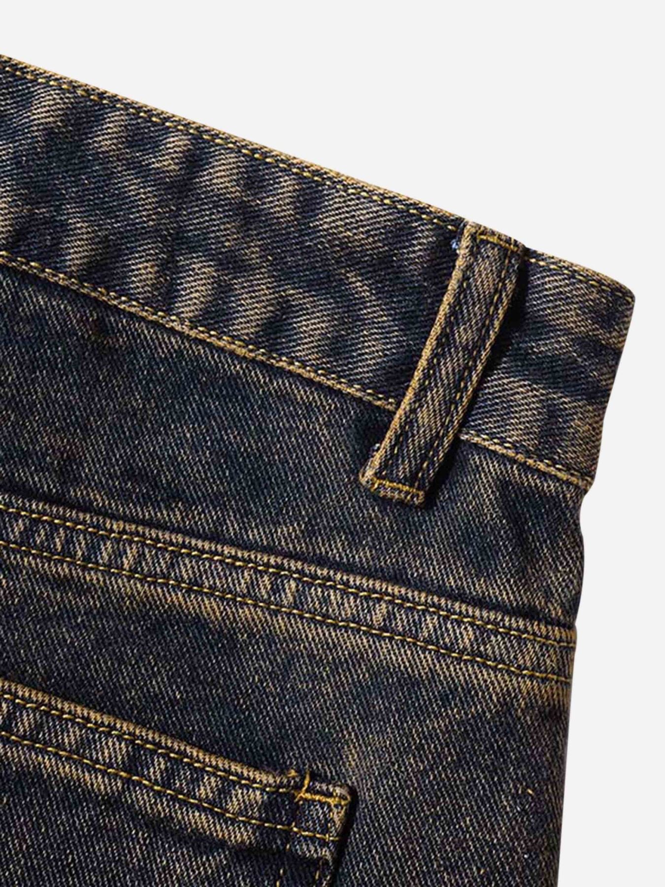 The Supermade Washed And Distressed Multi-pocket Jeans - 1698