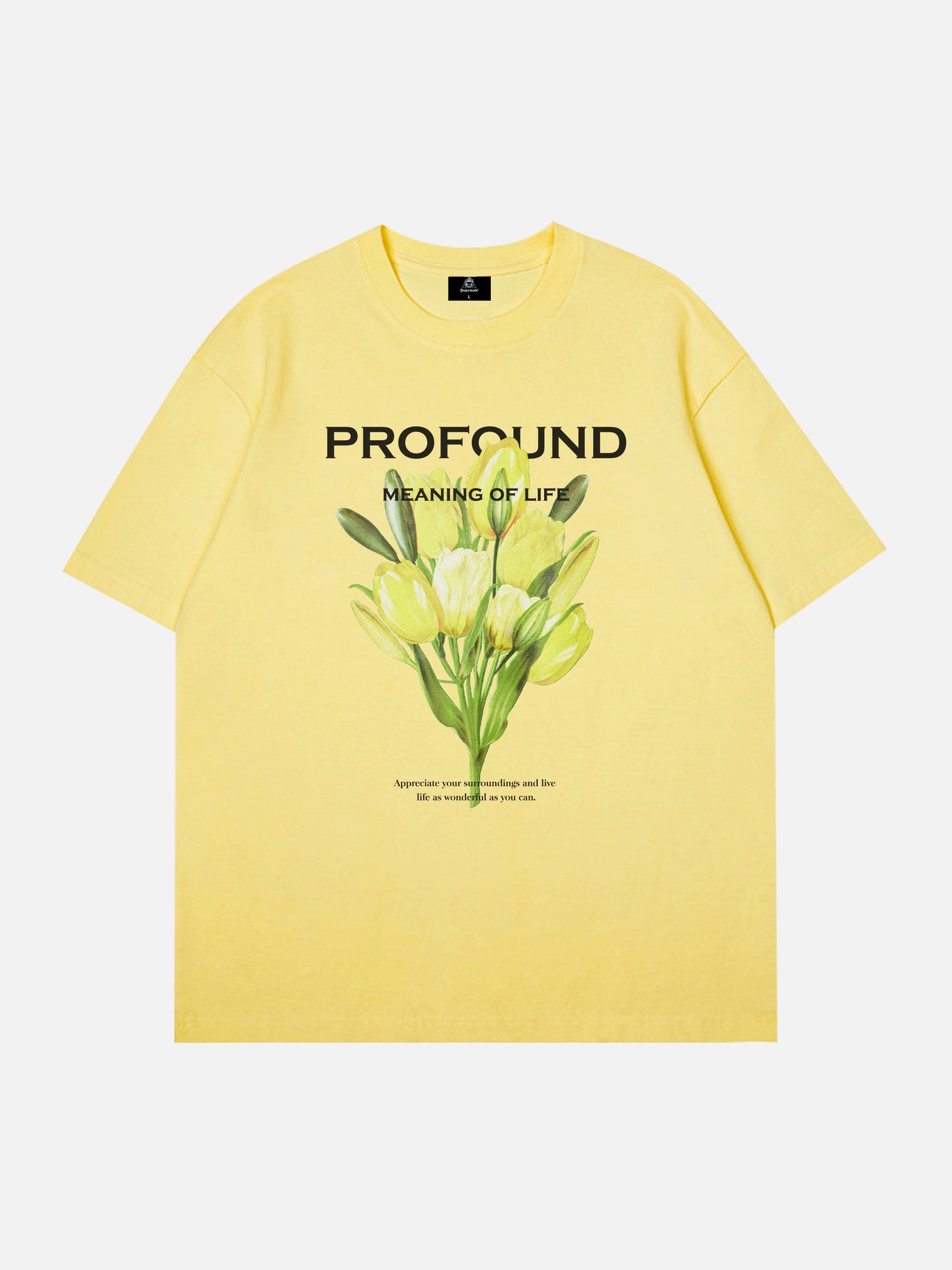 The Supermade Letter Floral Print T-shirt -1373