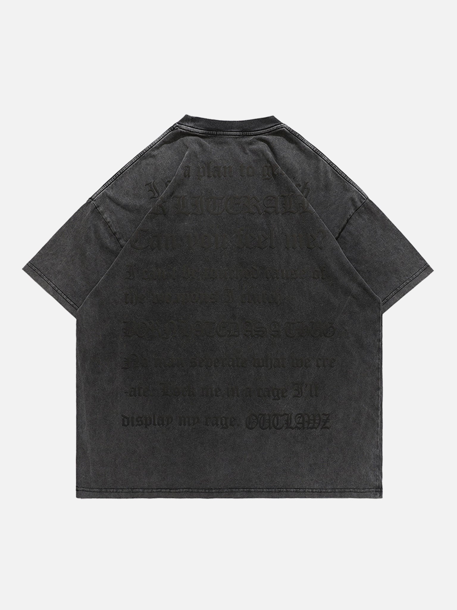 Thesupermade Washed Letter Print T-shirt