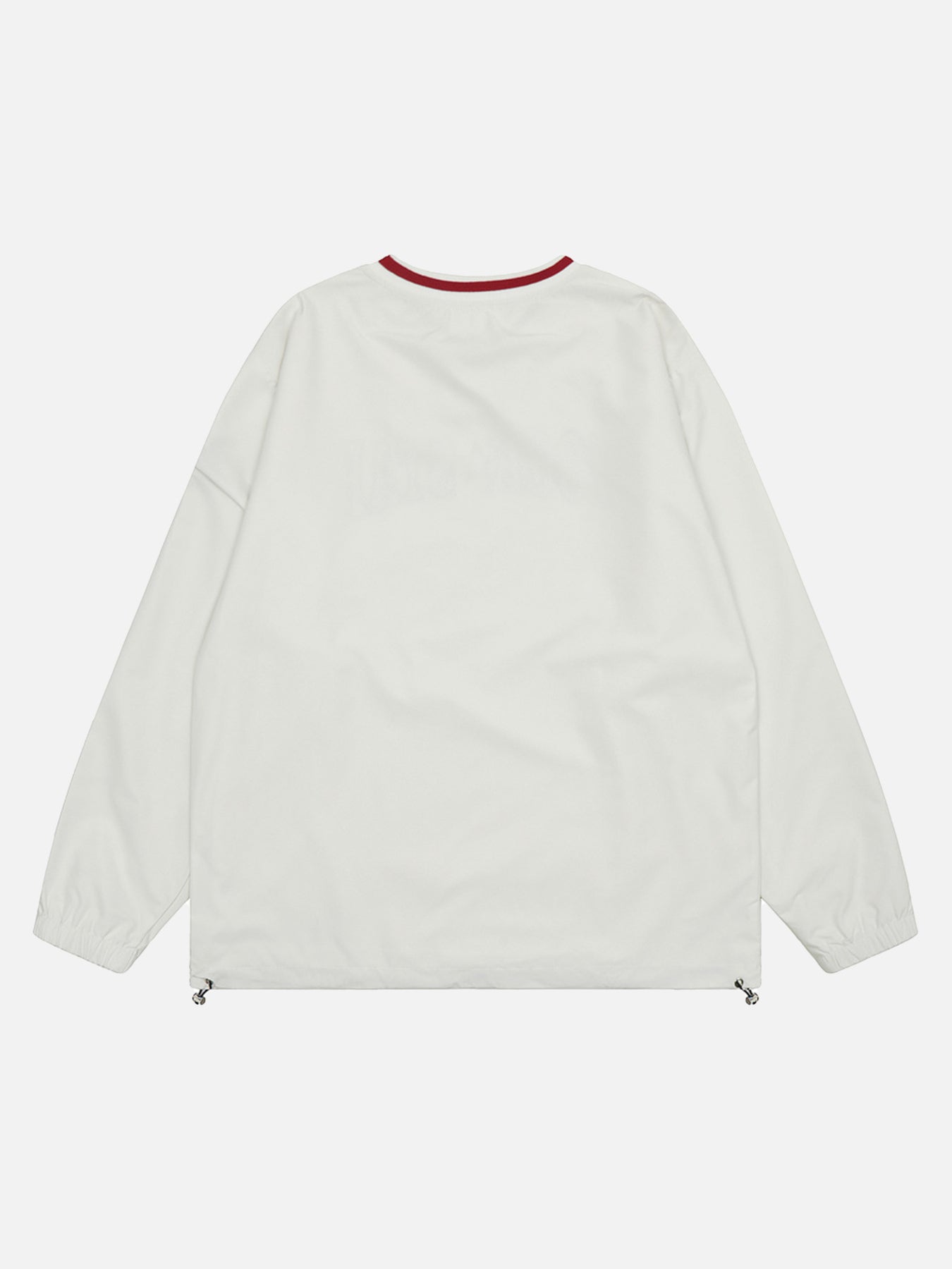 Thesupermade American Embroidered Monogrammed V-neck Sweatshirt
